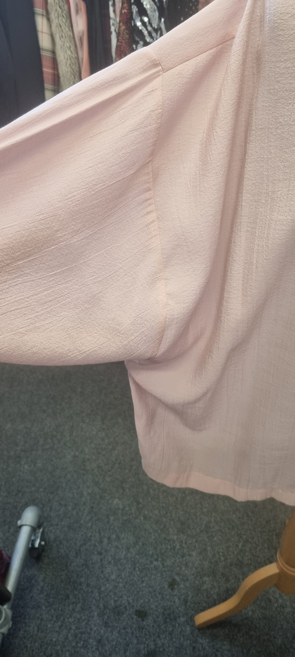 Zara pink oversize collared blouse