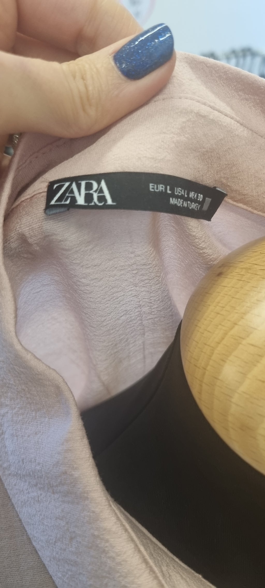 Zara pink oversize collared blouse