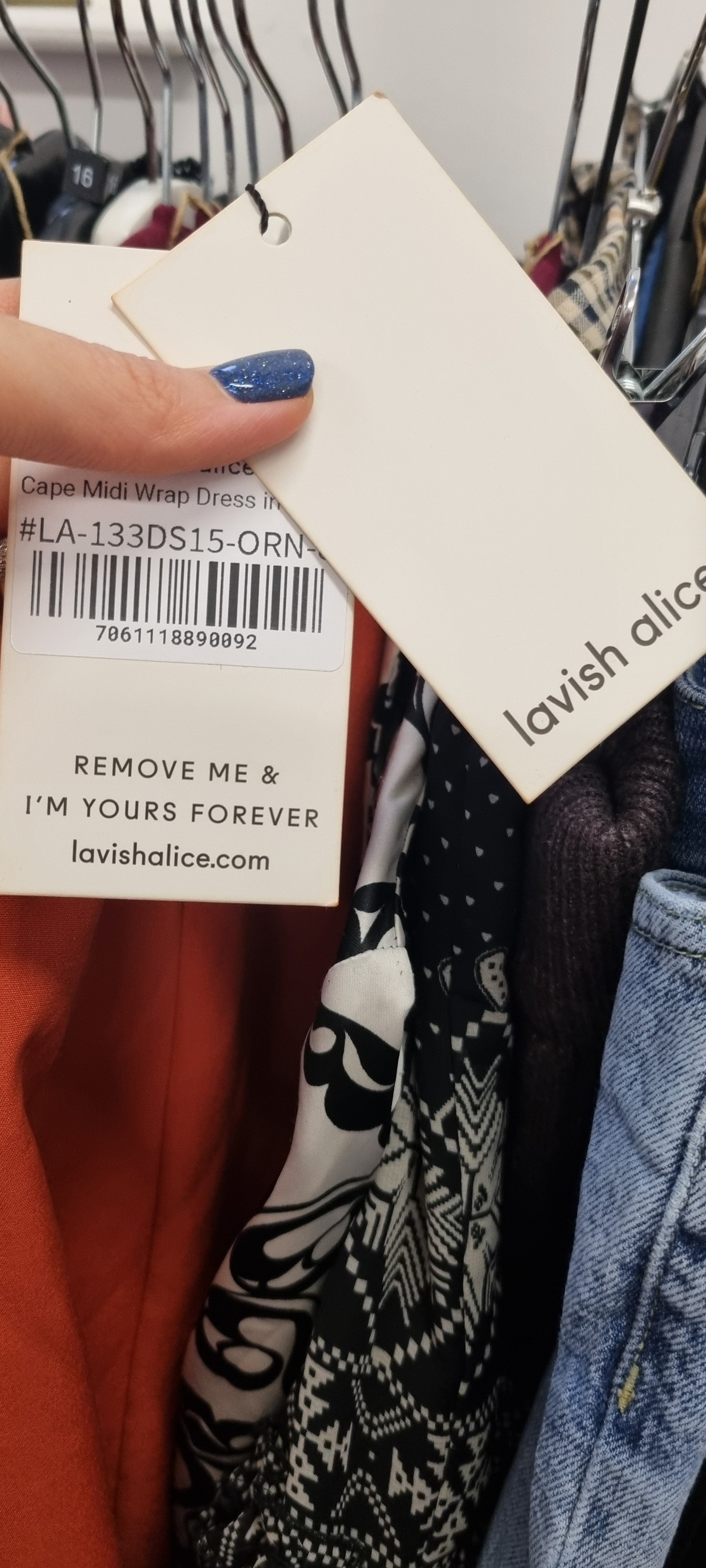 Lavish Alice orange cape knee length dress