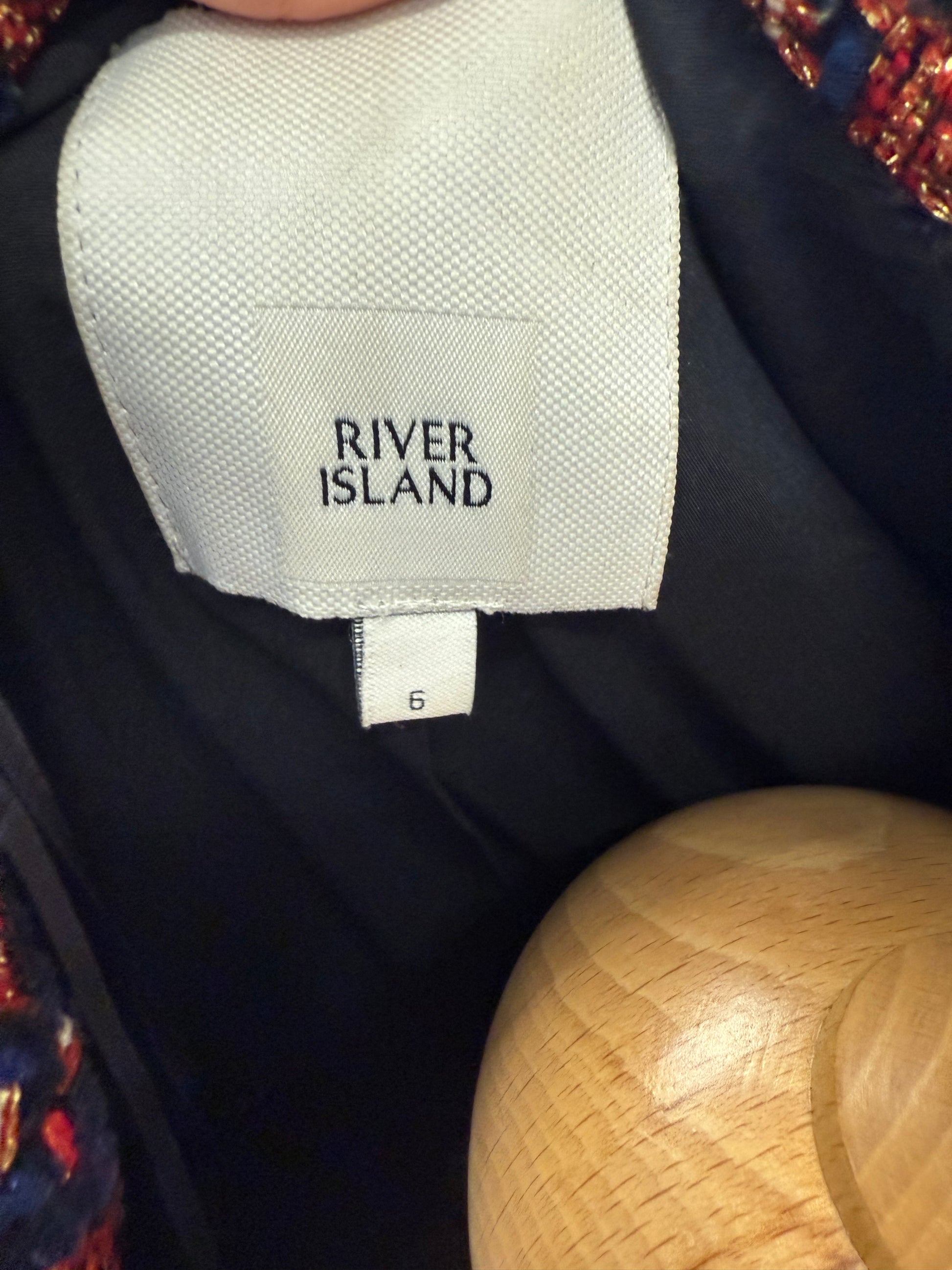 River Island Chanel style gold buttoned jacket