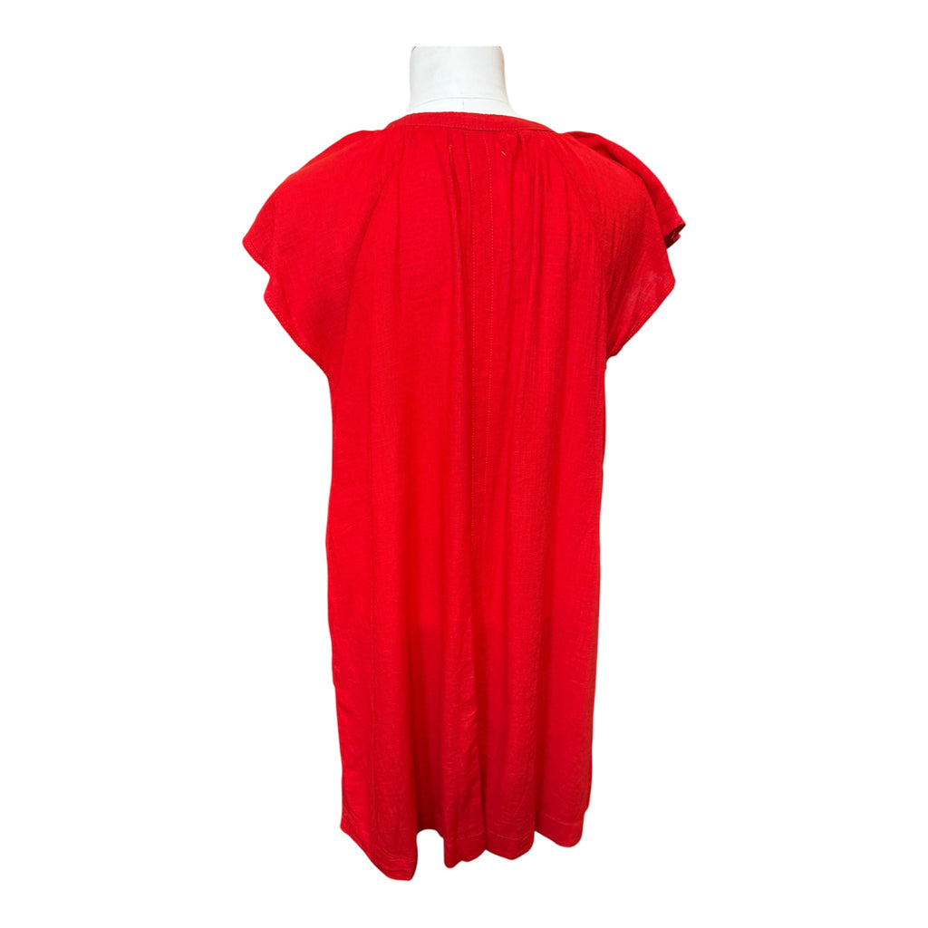 Next red linen blend mini dress