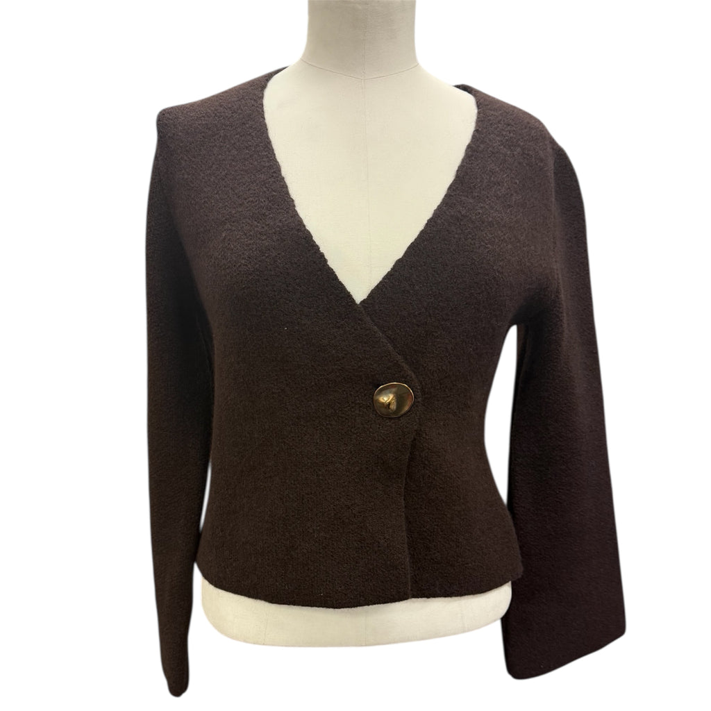 River Island brown button cardigan