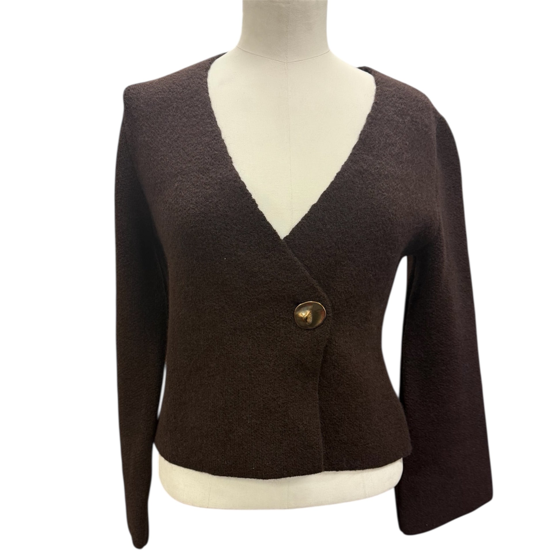 River Island brown button cardigan