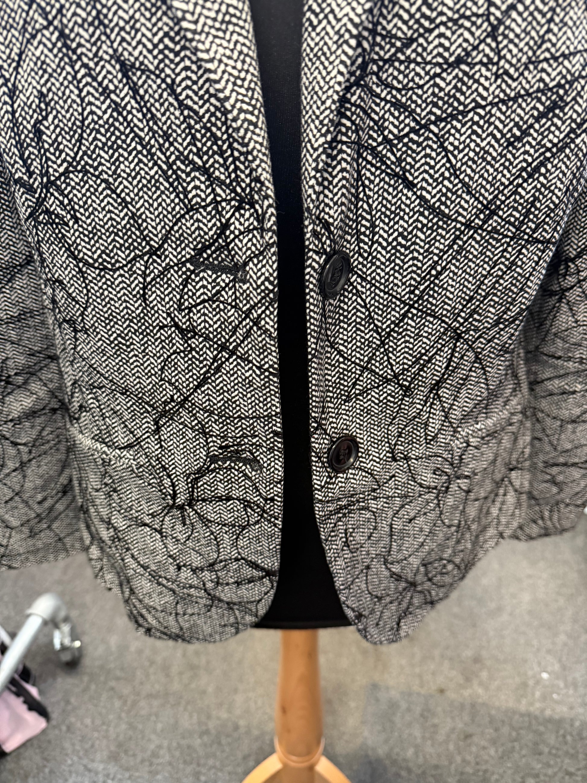 Mona black stitch detail jacket