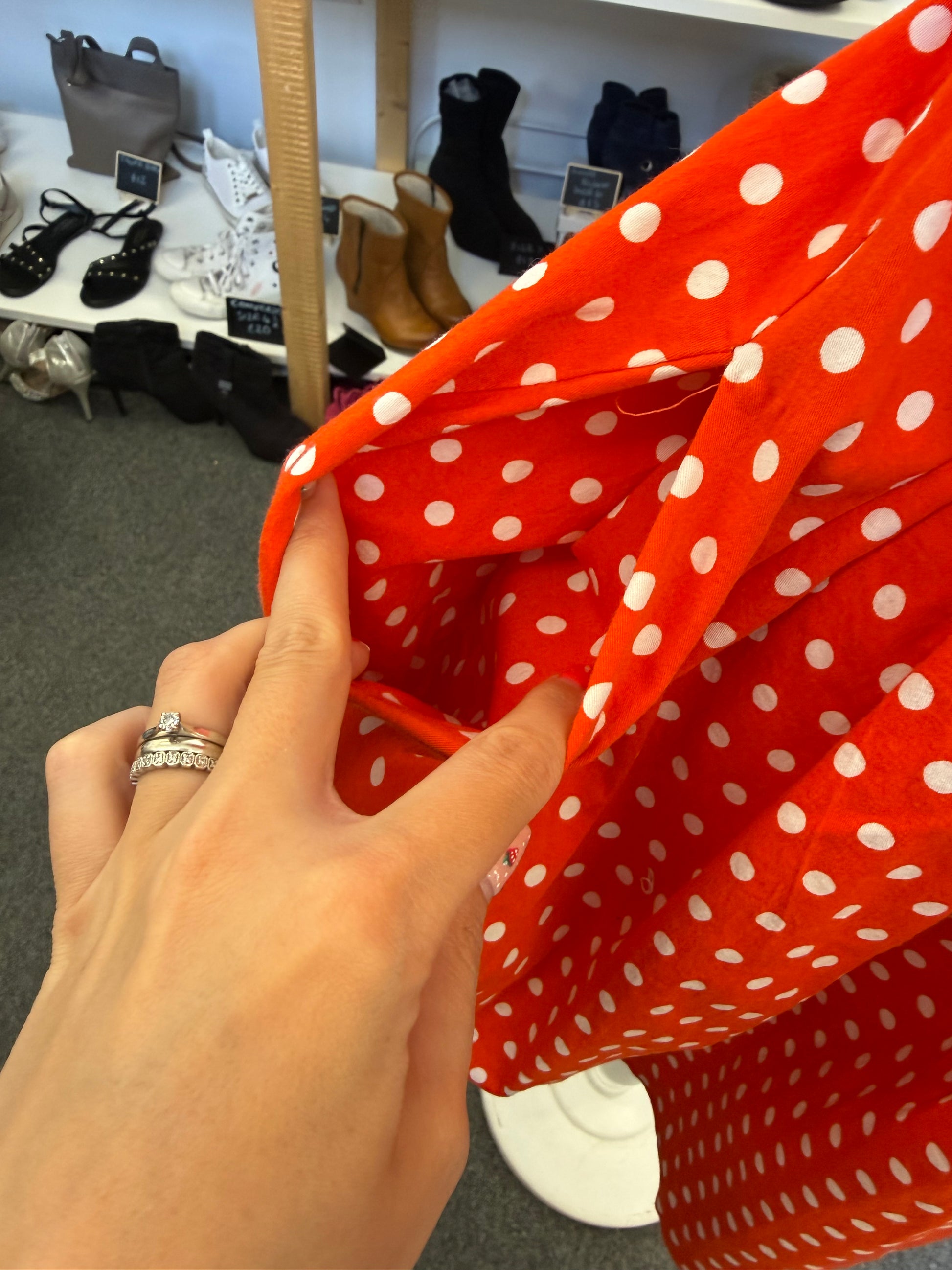Louche polka dot skater style dress