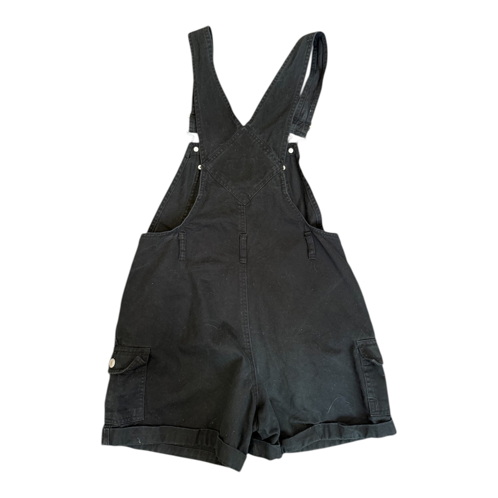 Revolt Clothing Co black short dungarees