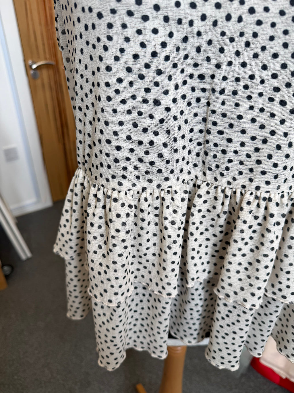 George polka dot high neck sleeveless blouse