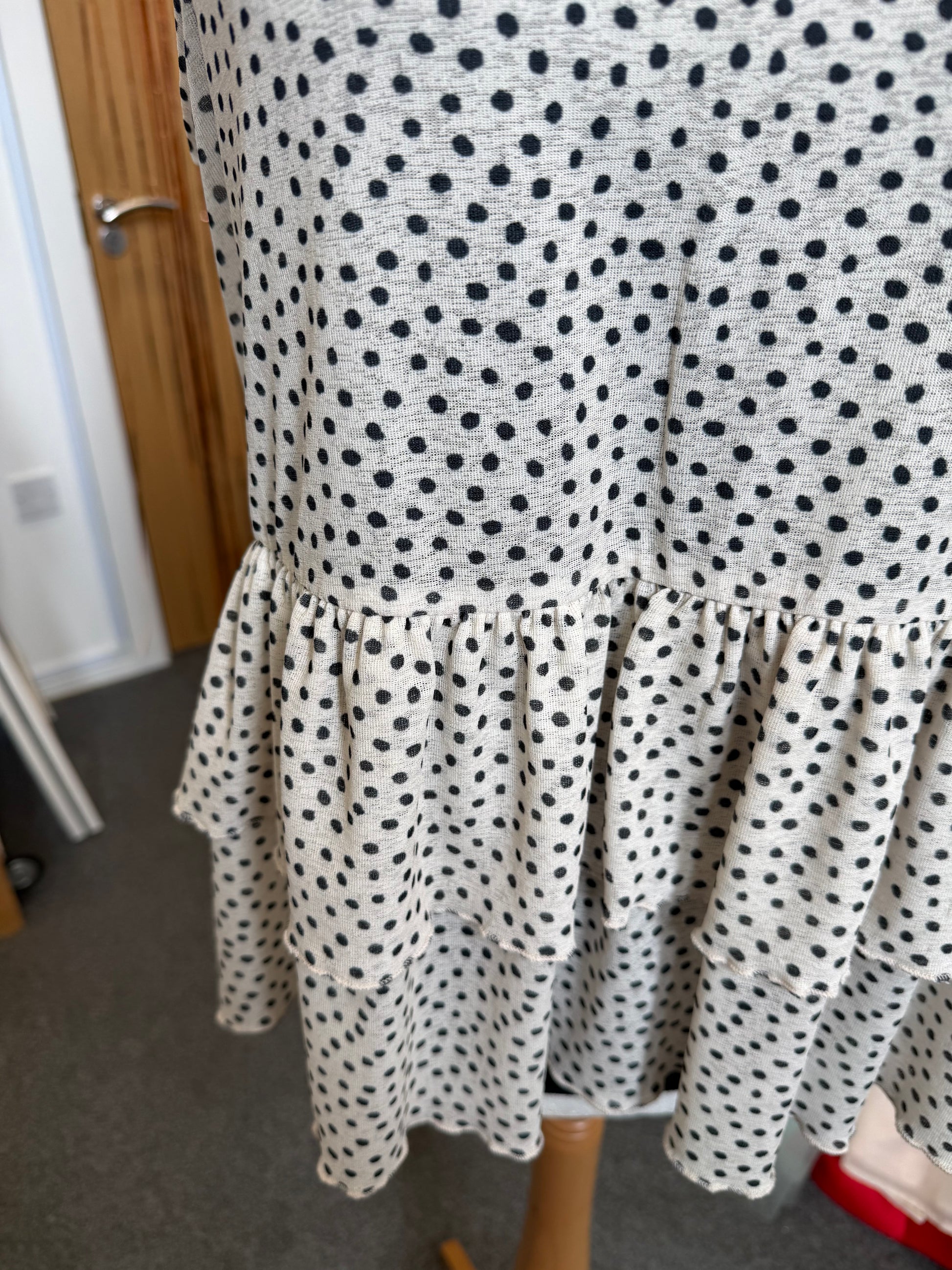 George polka dot high neck sleeveless blouse