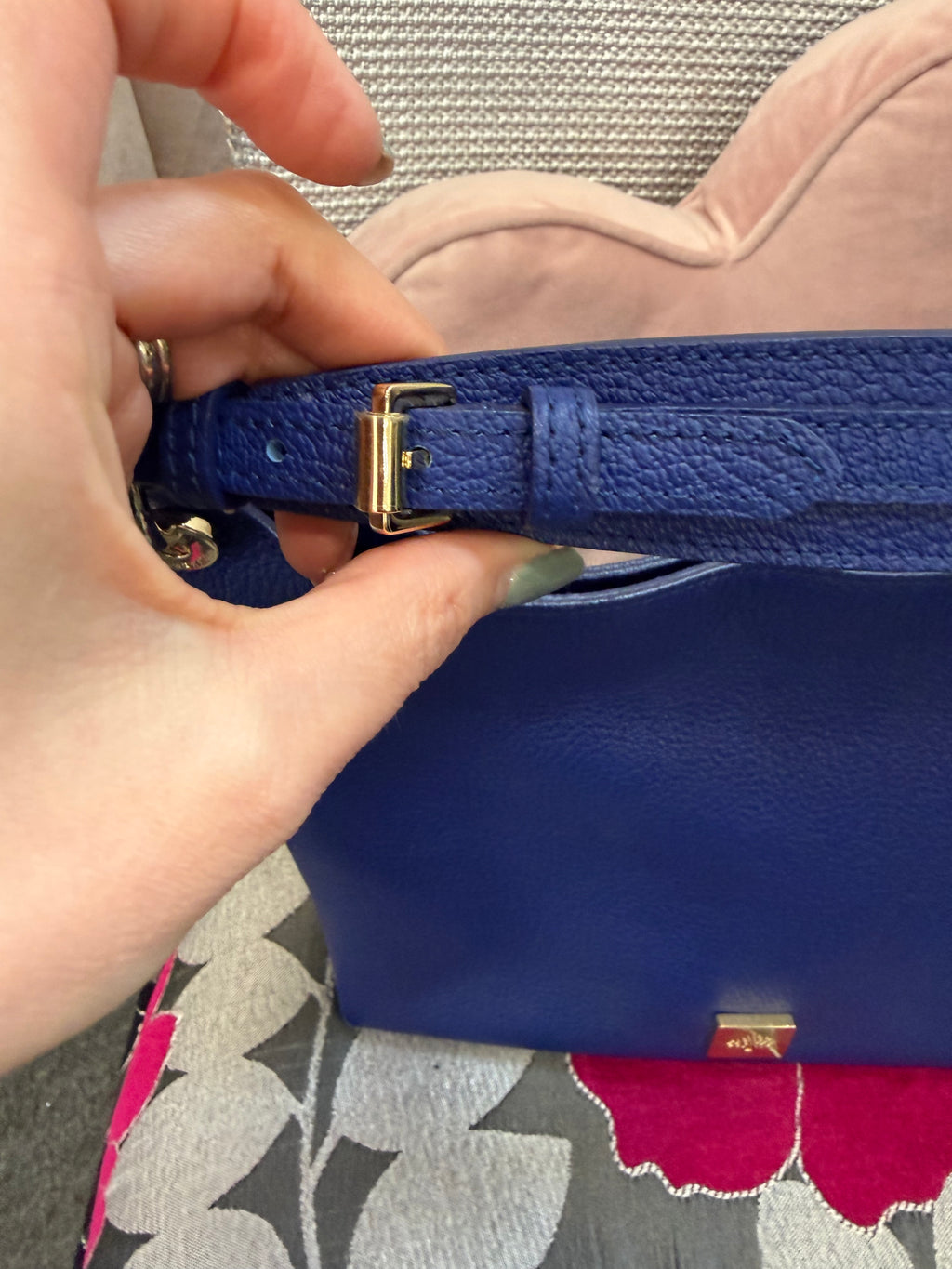 Mulberry Freya blue handbag