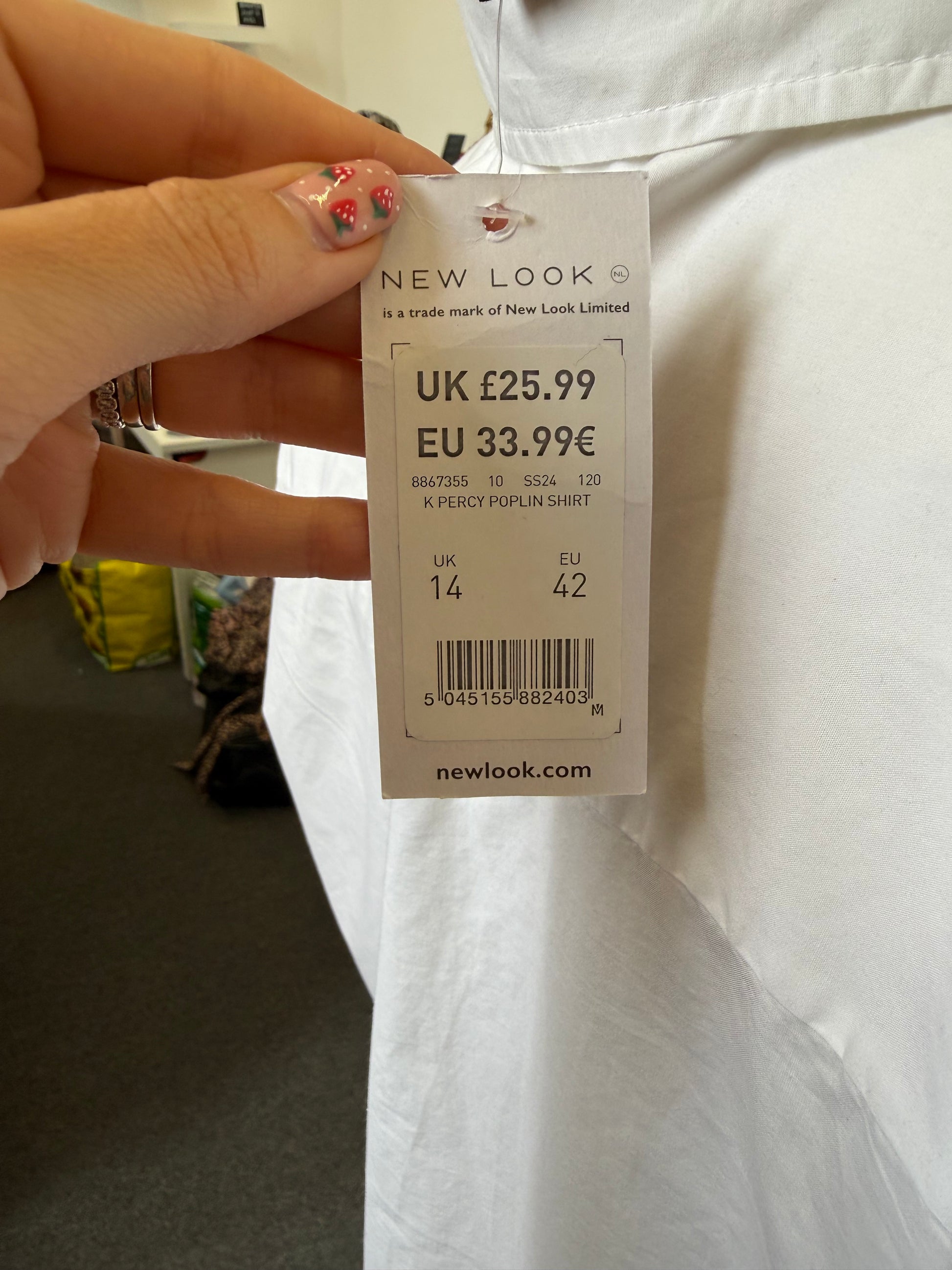 New Look white oversize shirt