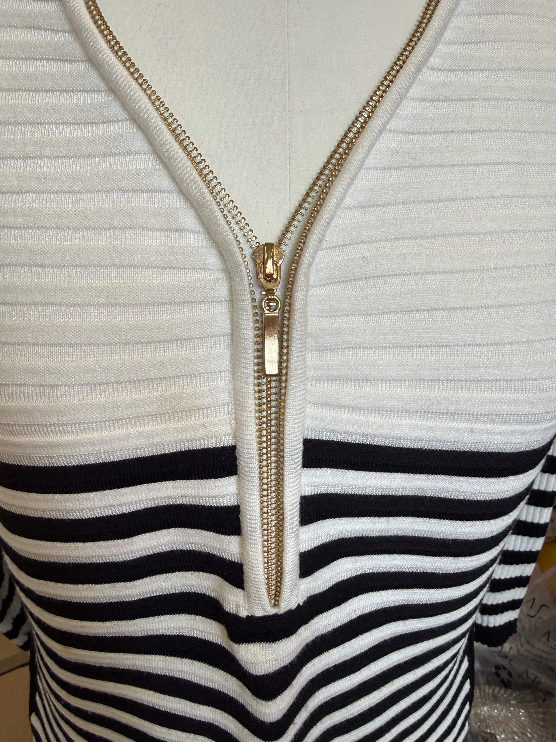 Stella Morgan stripe zip jumper