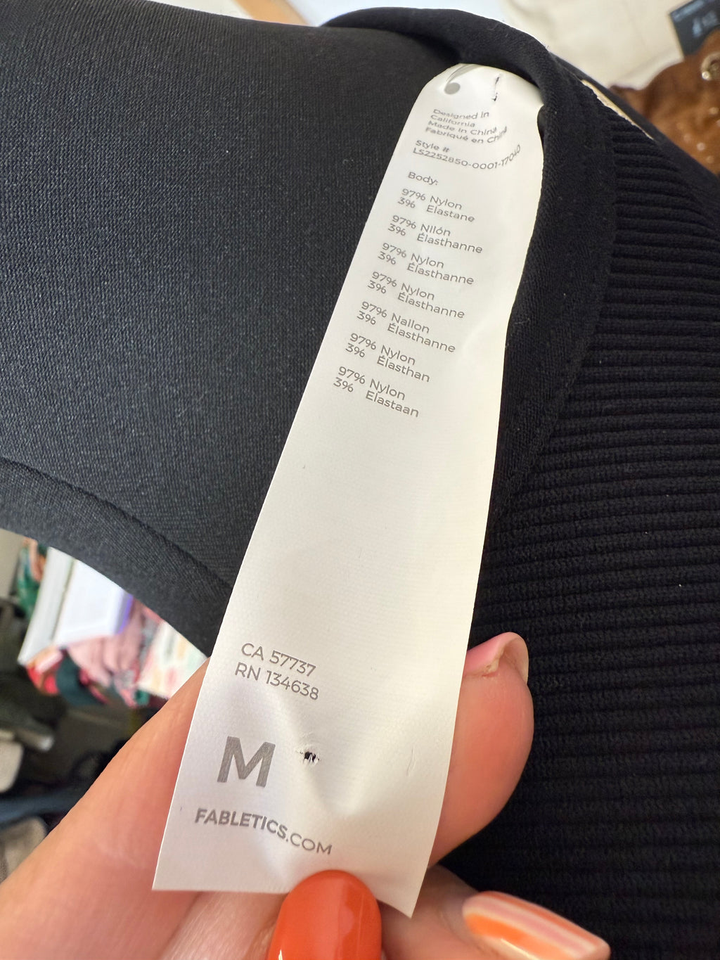 Fabletics long sleeved ribbed top