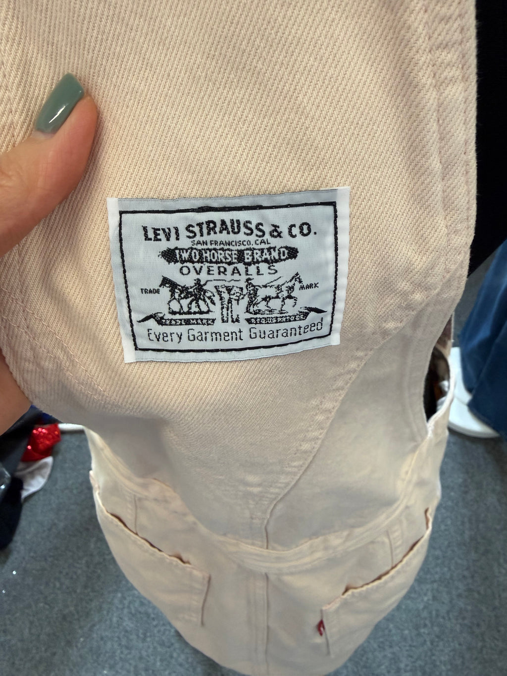 Levi’s pale pink dungaree dress
