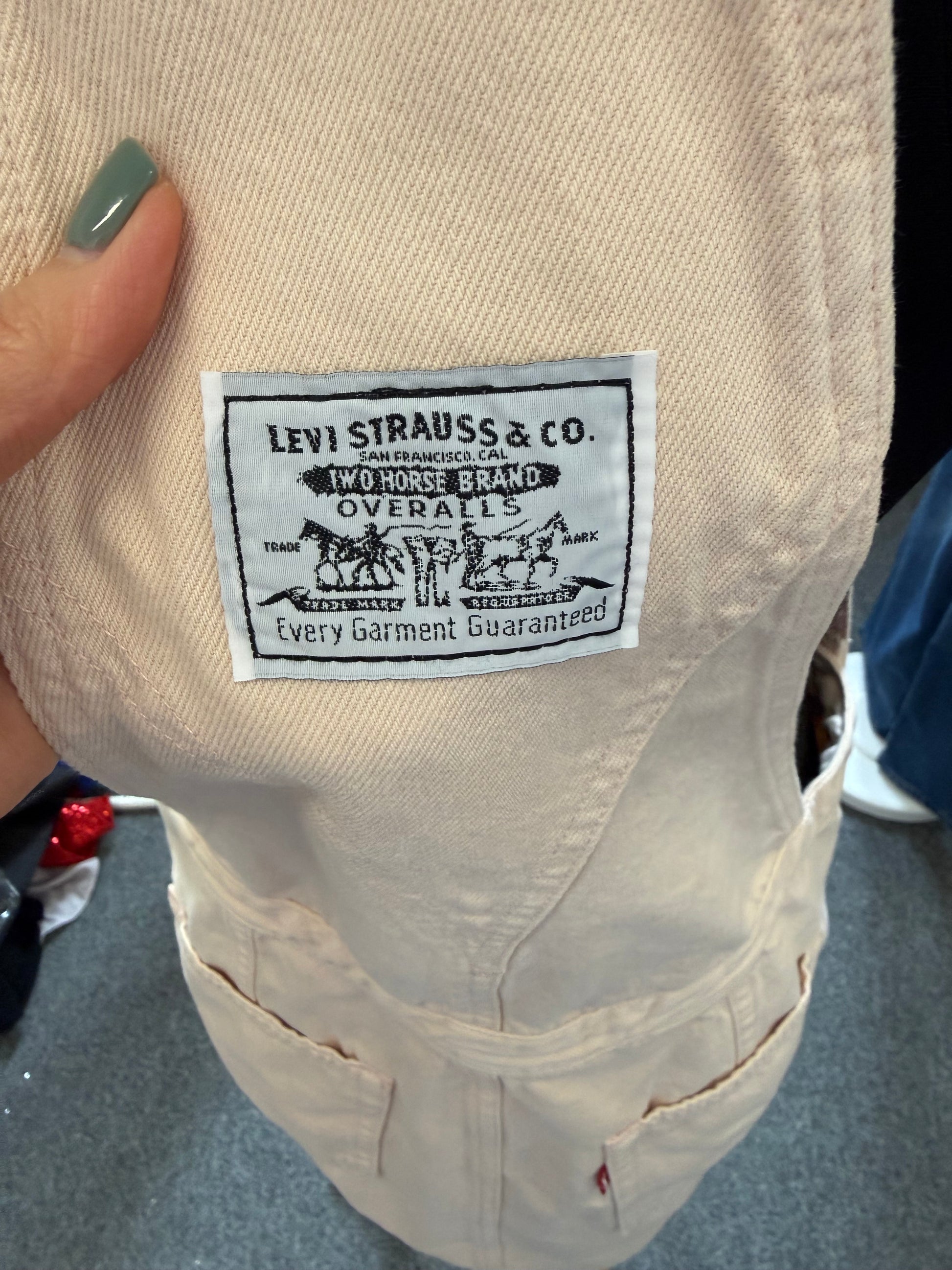 Levi’s pale pink dungaree dress