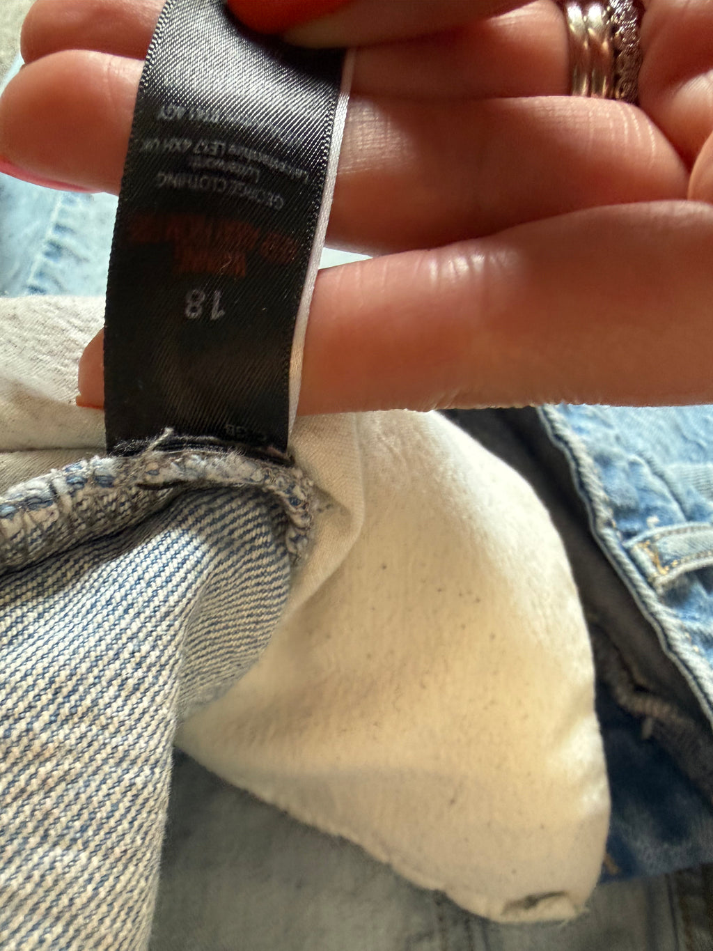 George fashion fit ripped light blue jeans