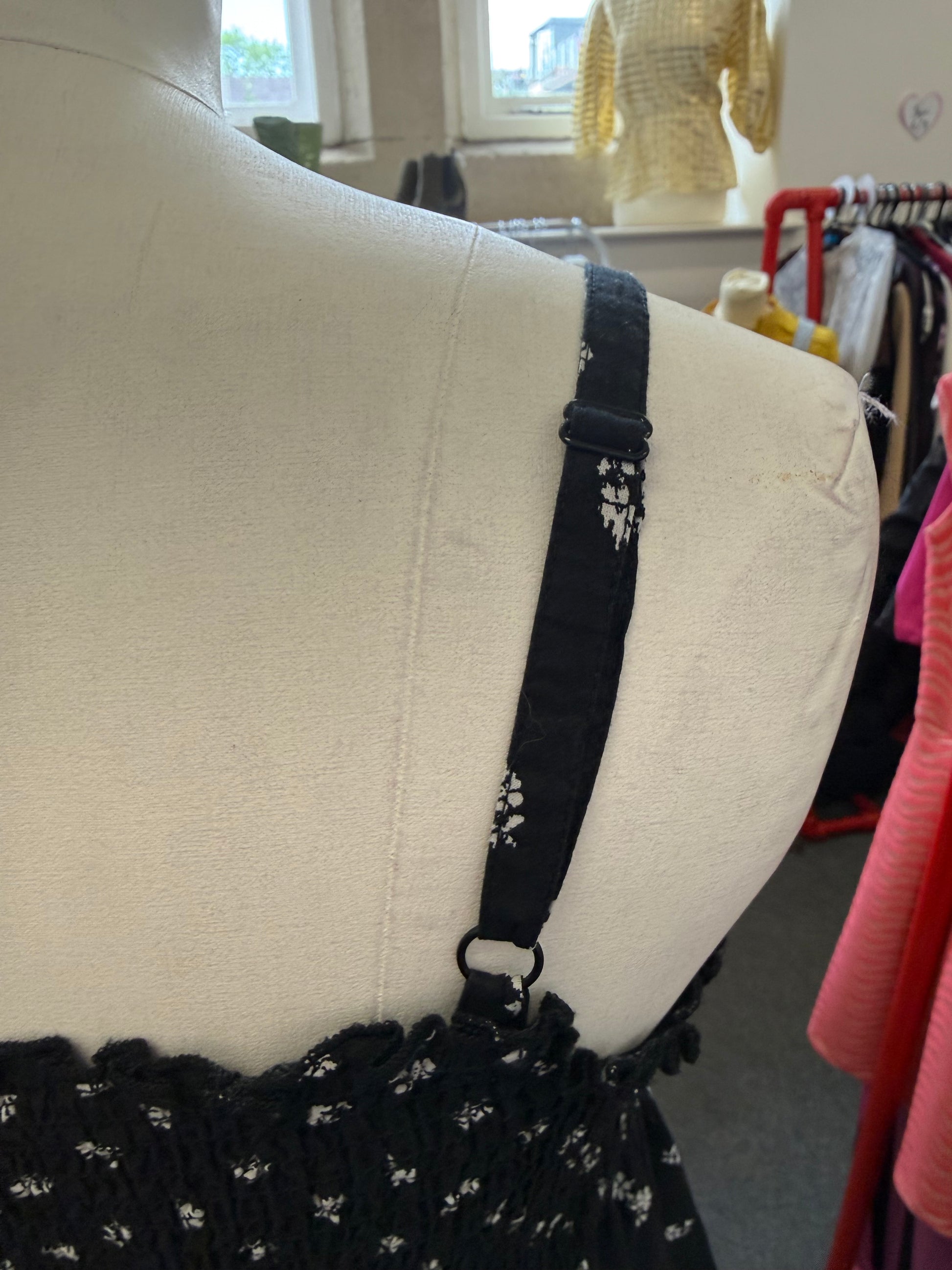 Per Una black and white tiered maxi dress