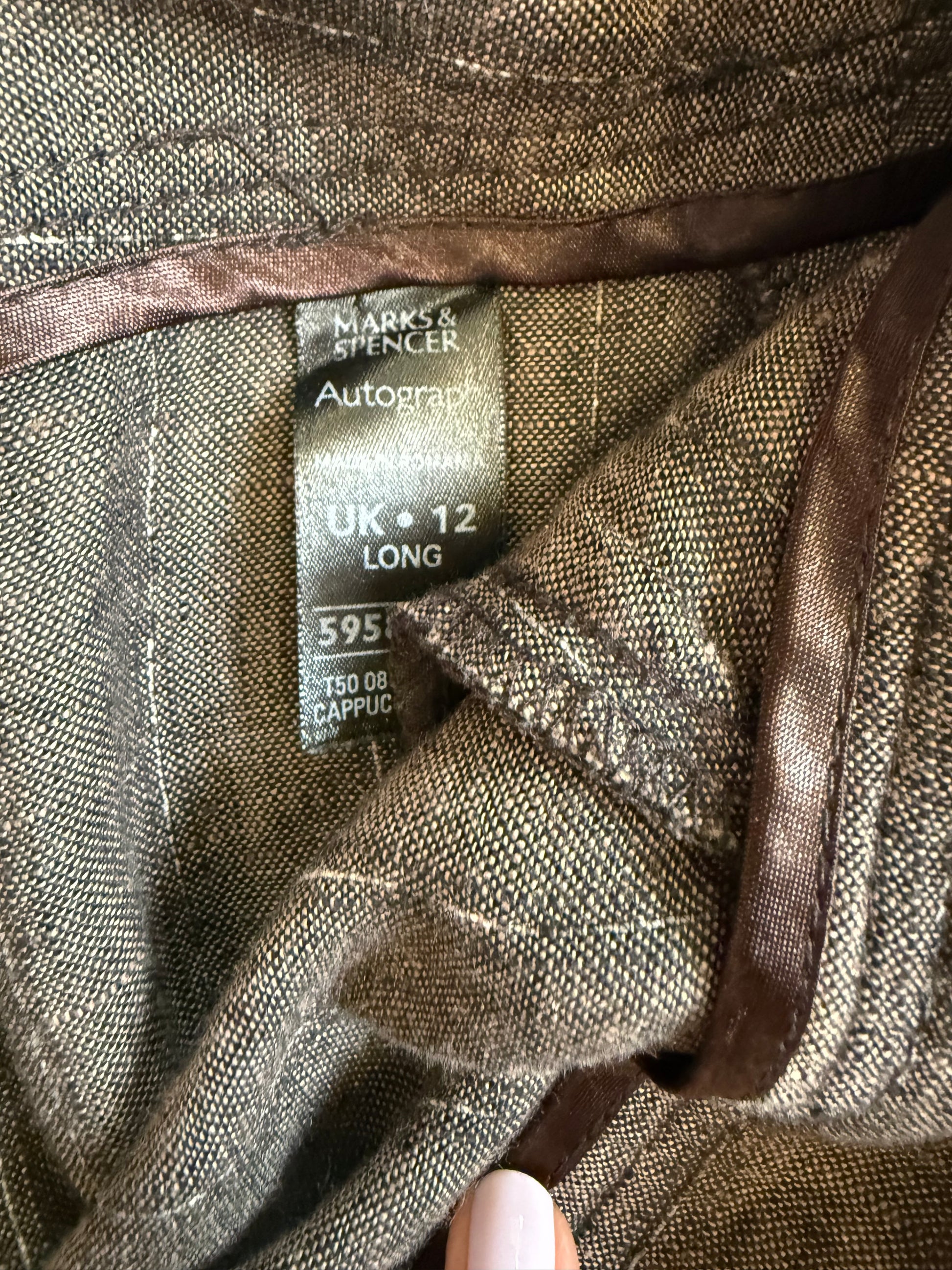 M&S brown wide leg trousers