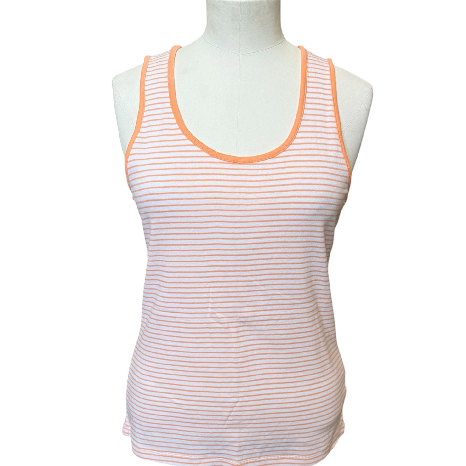 M&S peach and white cotton vest top
