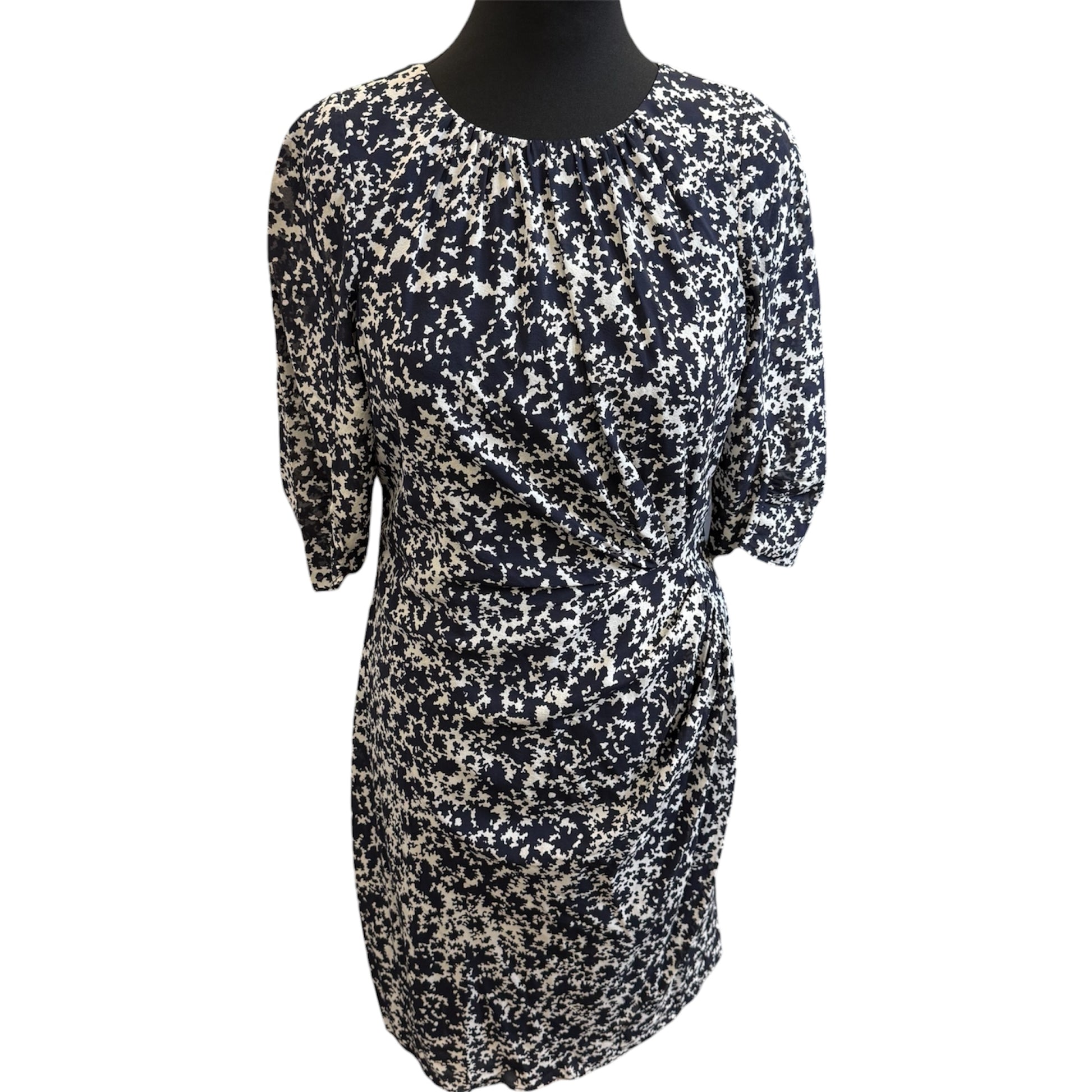 Whistles zip back round neck bodycon dress