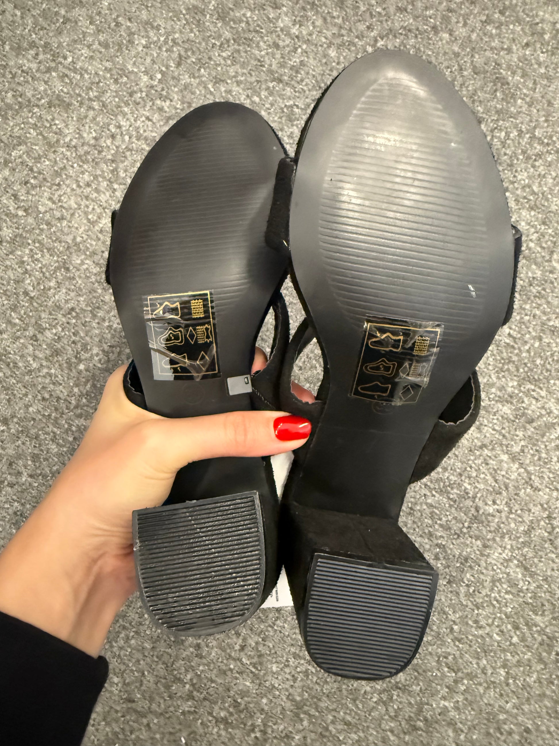 Top Secret black block heel sandals