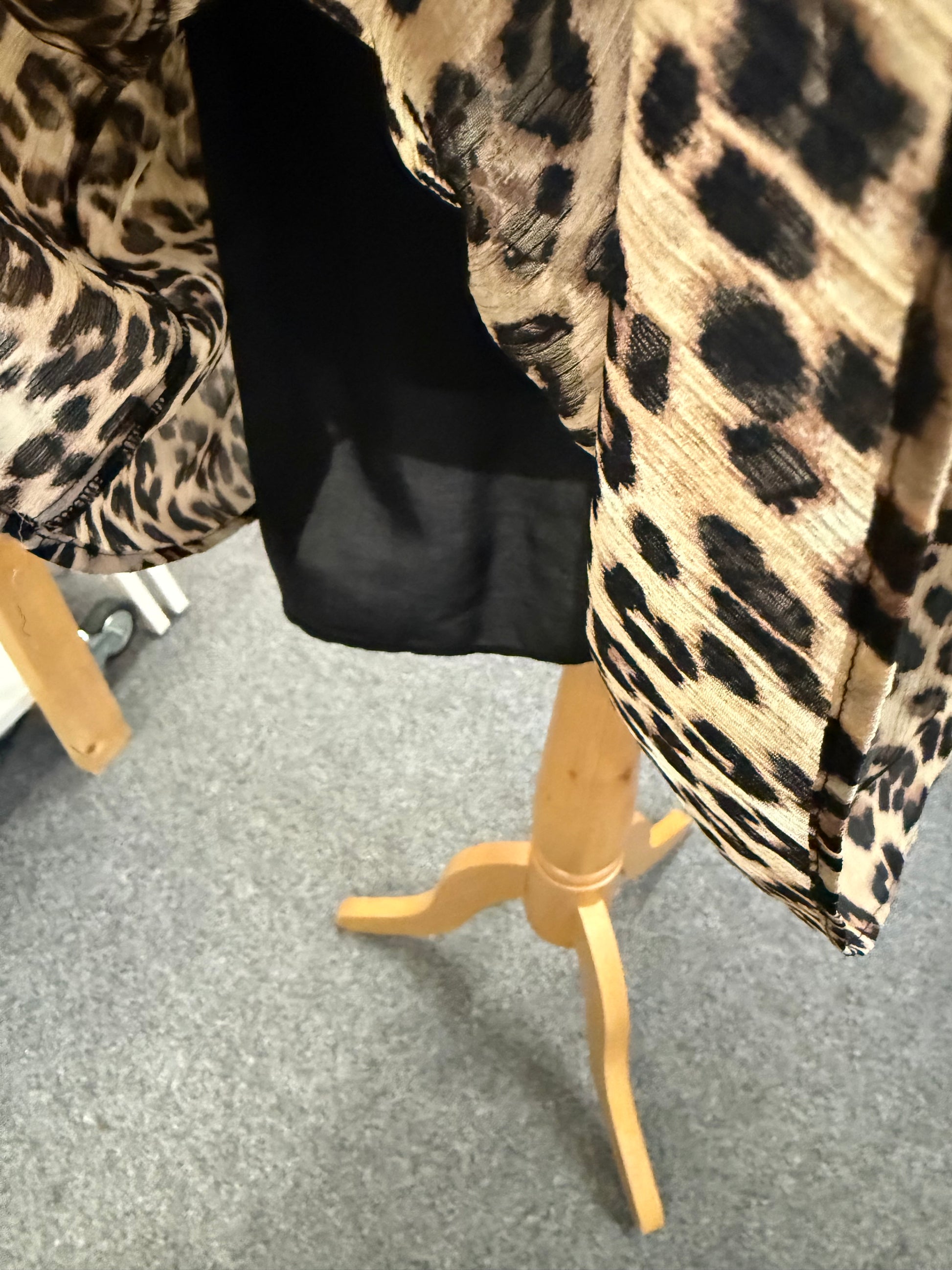 Zara leopard print frill detail mini dress