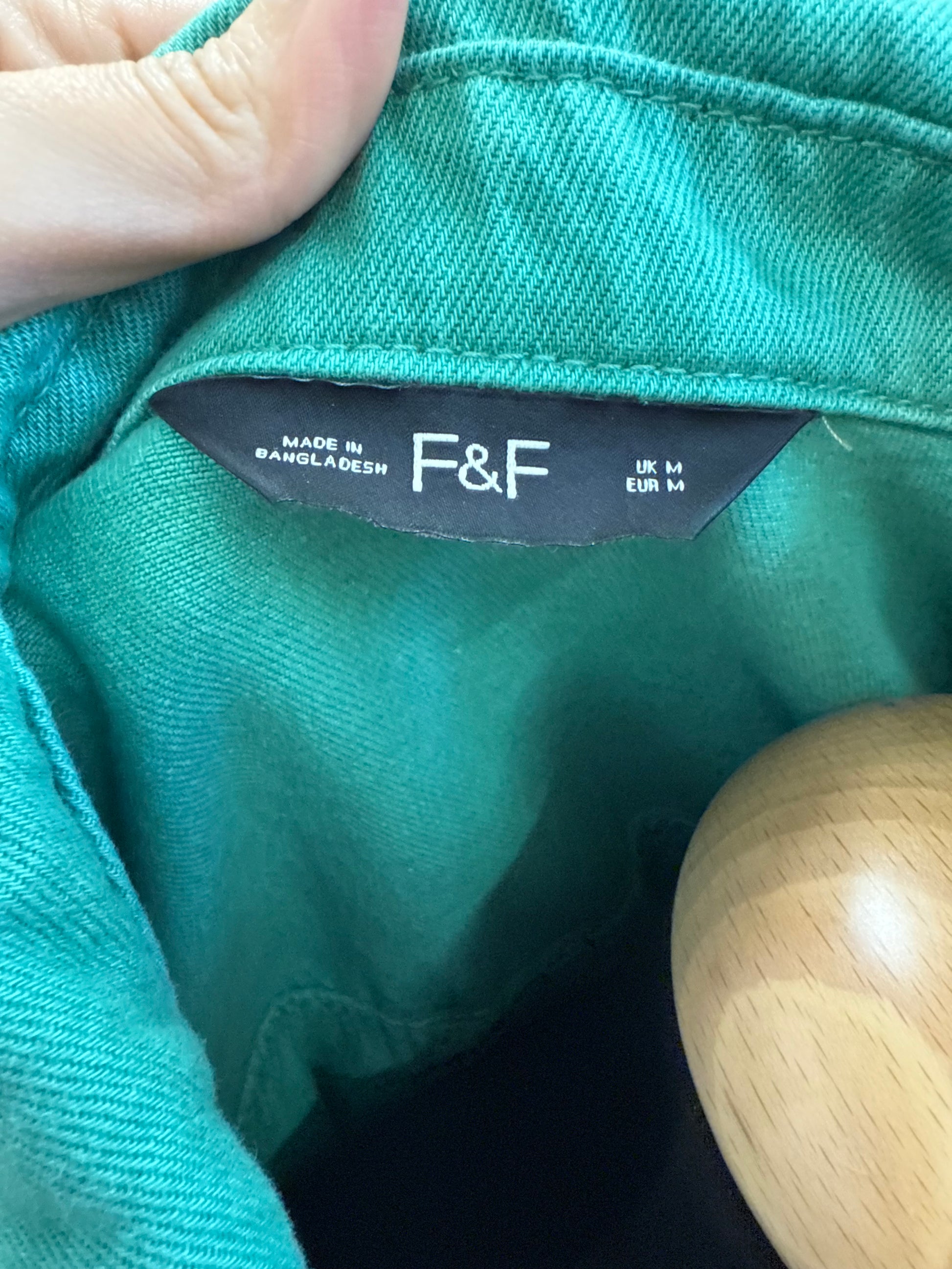 F&F green boxy denim jacket