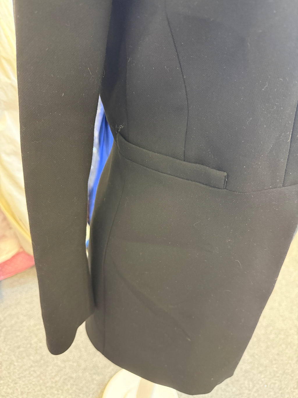Zara  collarless long line blazer