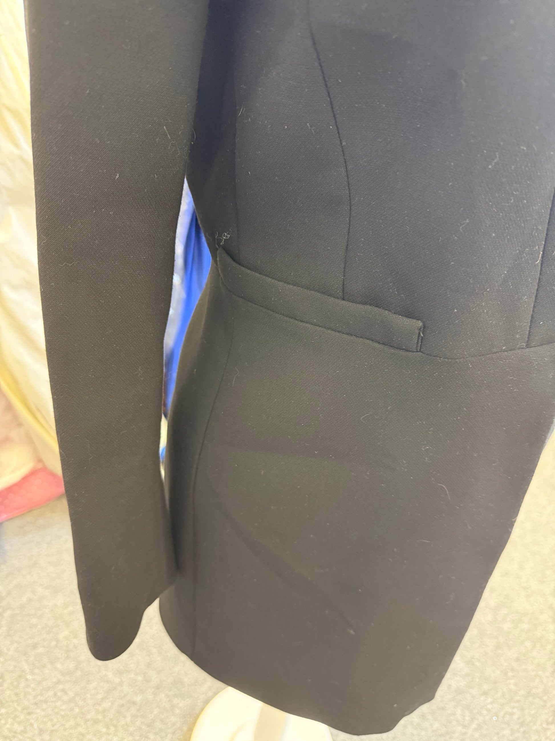 Zara  collarless long line blazer