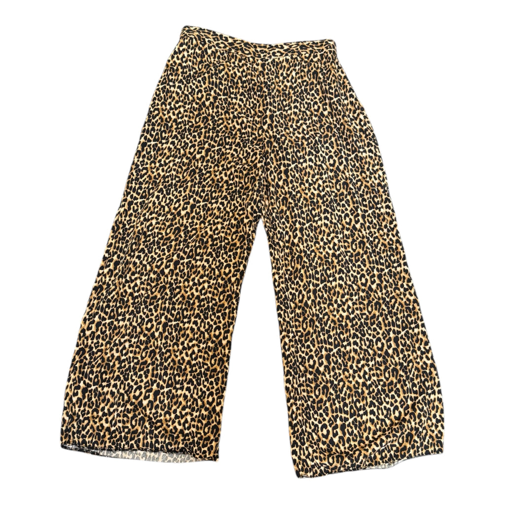 Animal print wide leg trousers