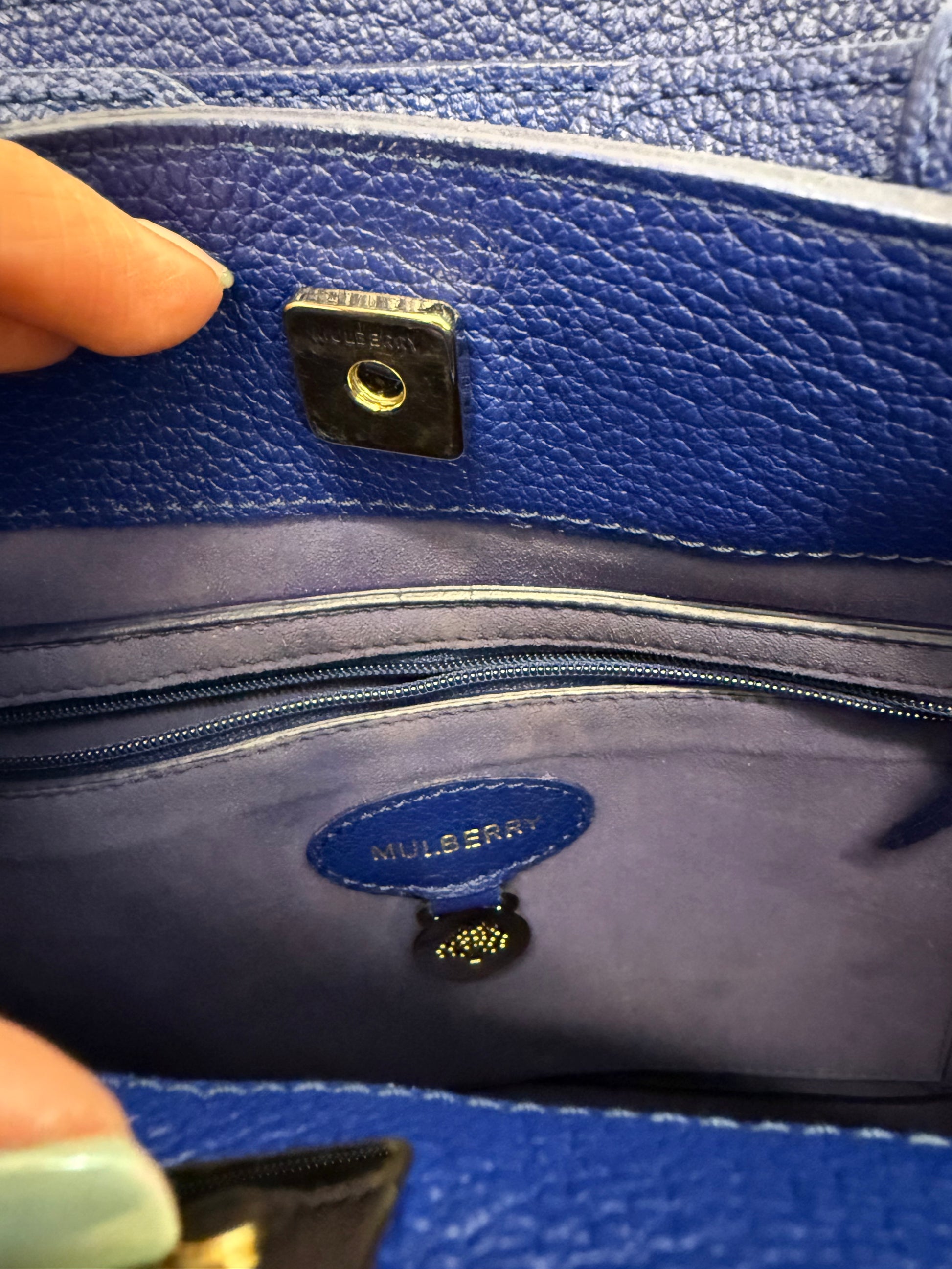 Mulberry Freya blue handbag