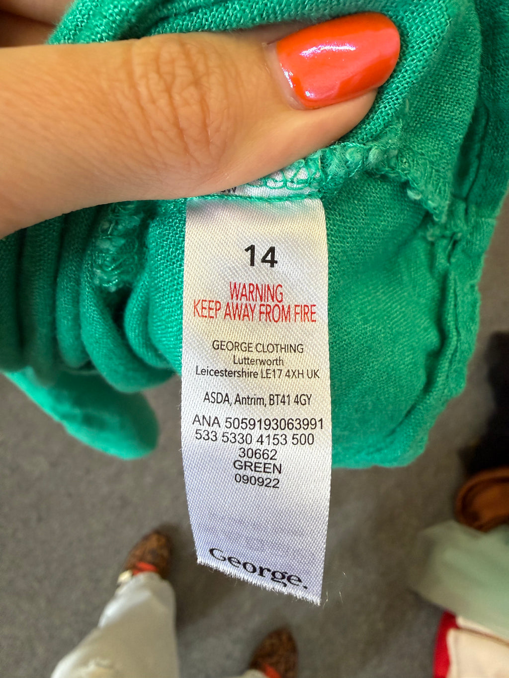 George green linen wrap mini dress