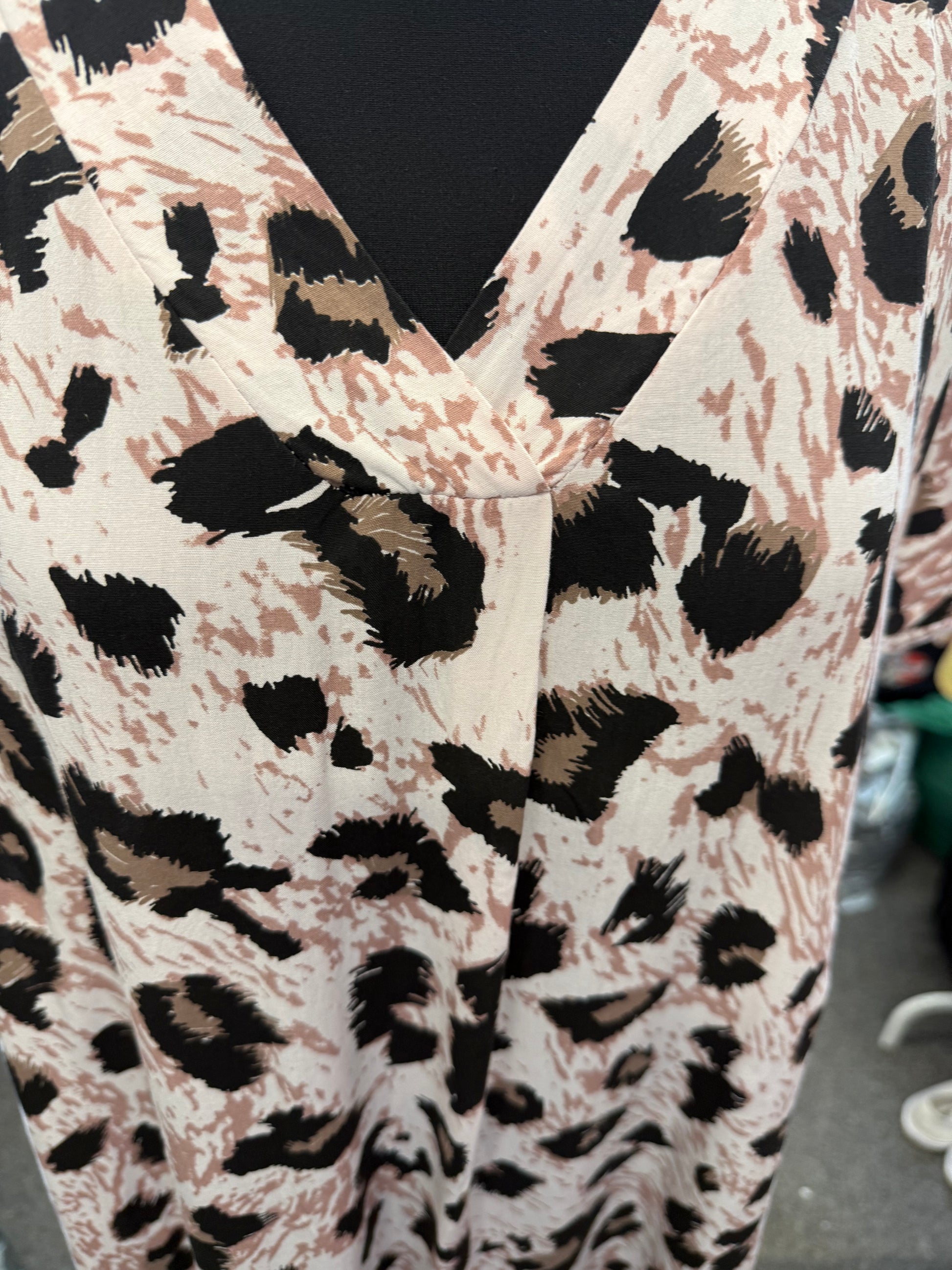 Animal print short sleeve casual drsss