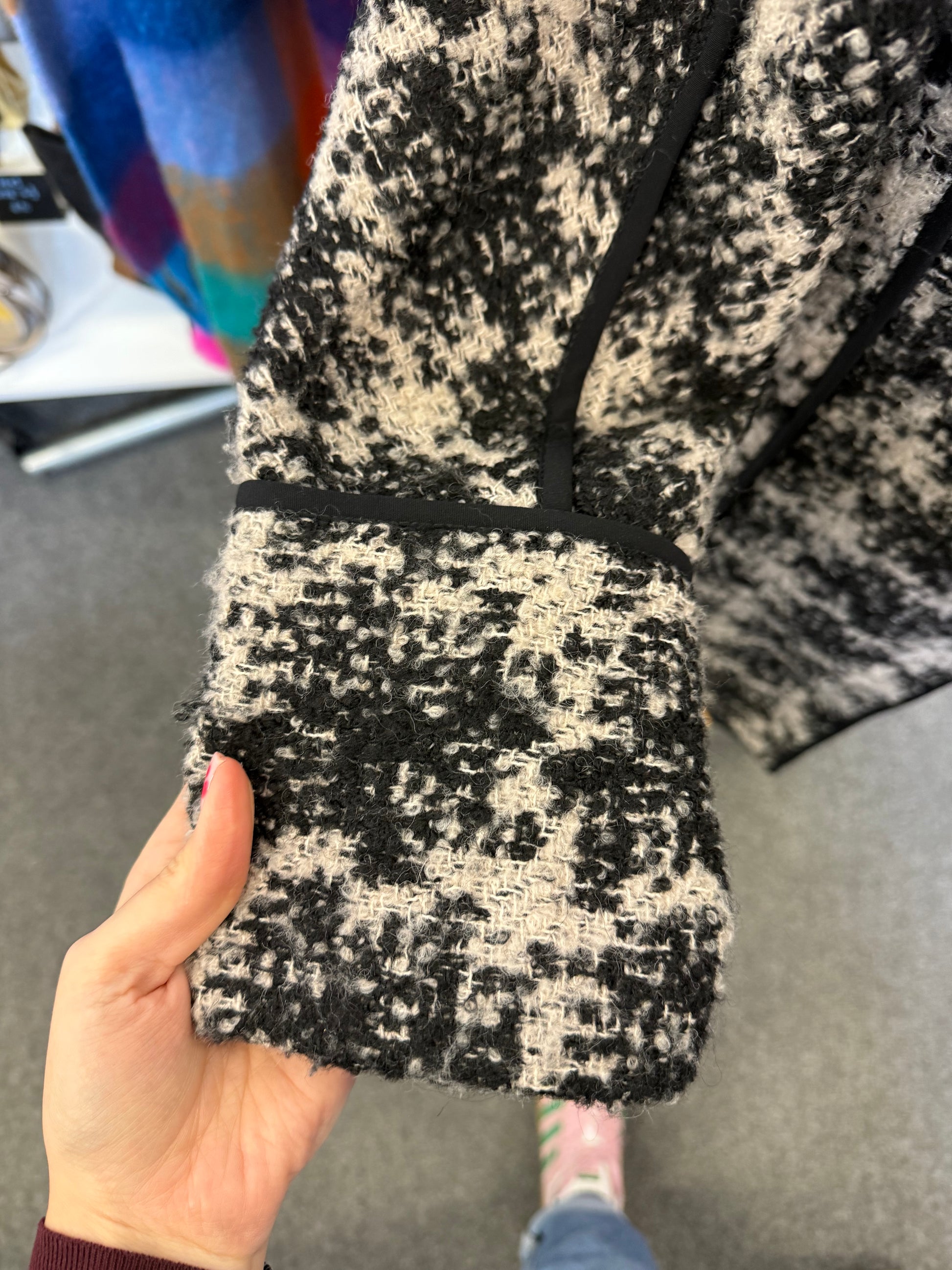 Autograph collarless longline jacket