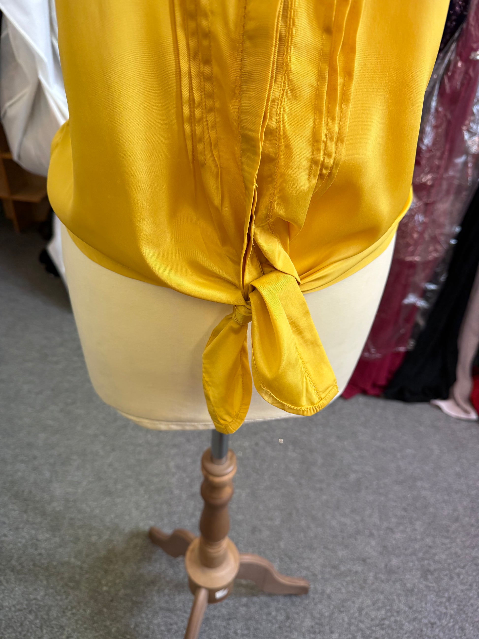 Jasper Conran yellow tie sleeveless blouse