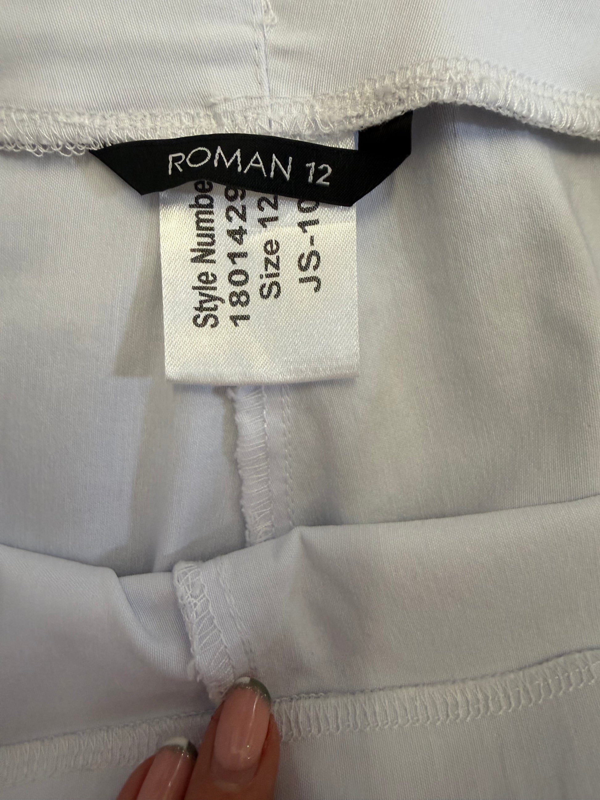 Roman crop lace detail trousers