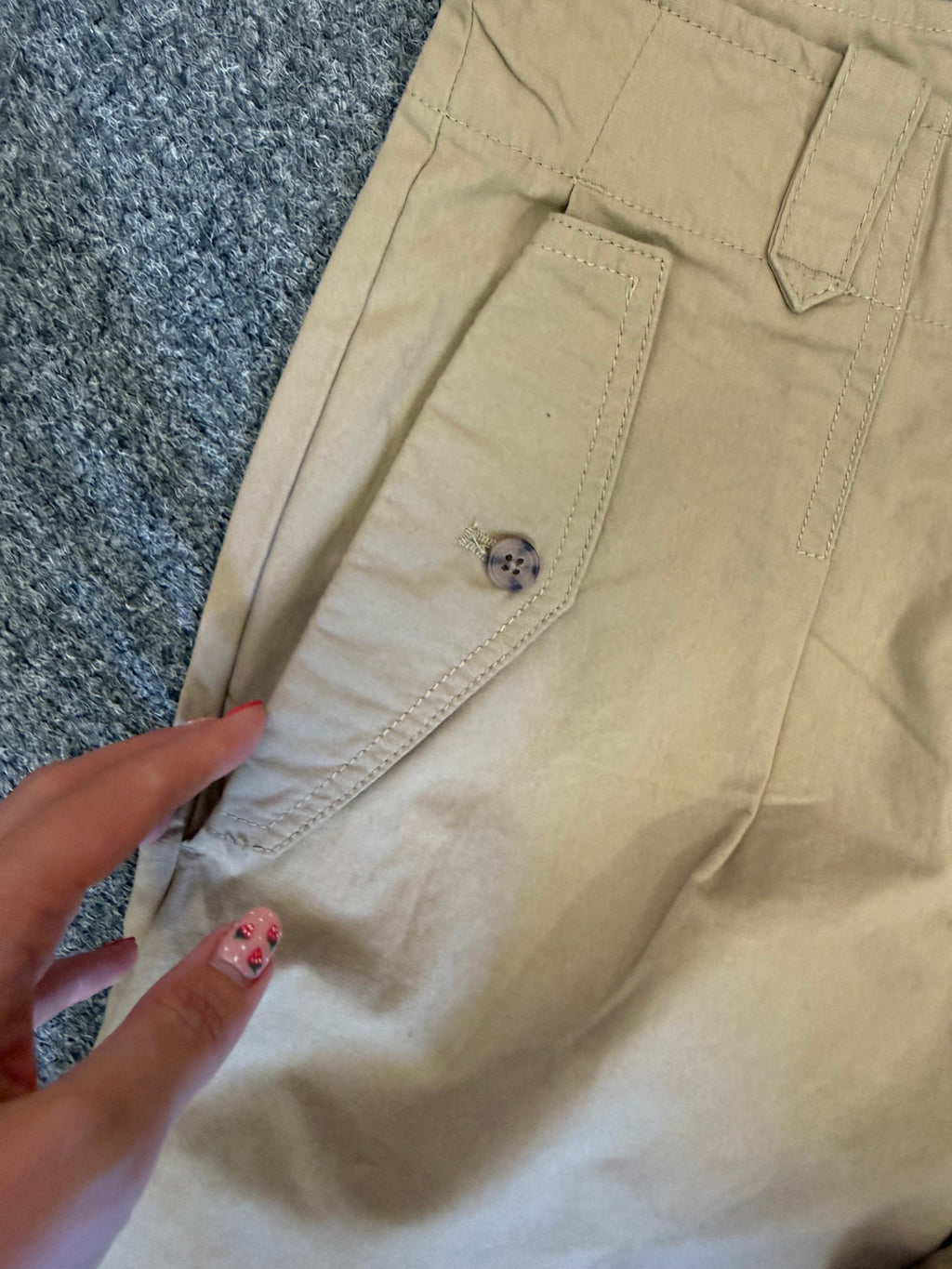 Primark beige wide leg cargo style trousers