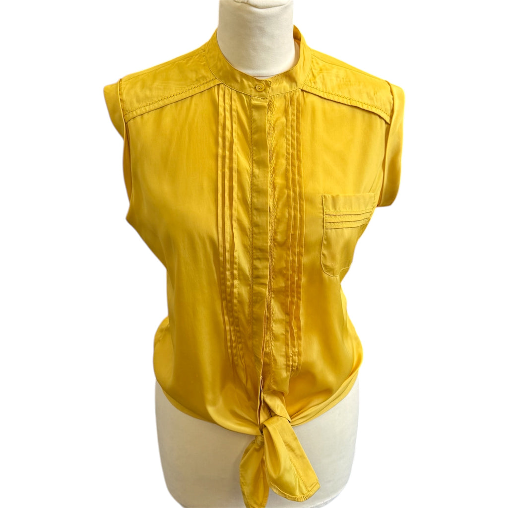 Jasper Conran yellow tie sleeveless blouse