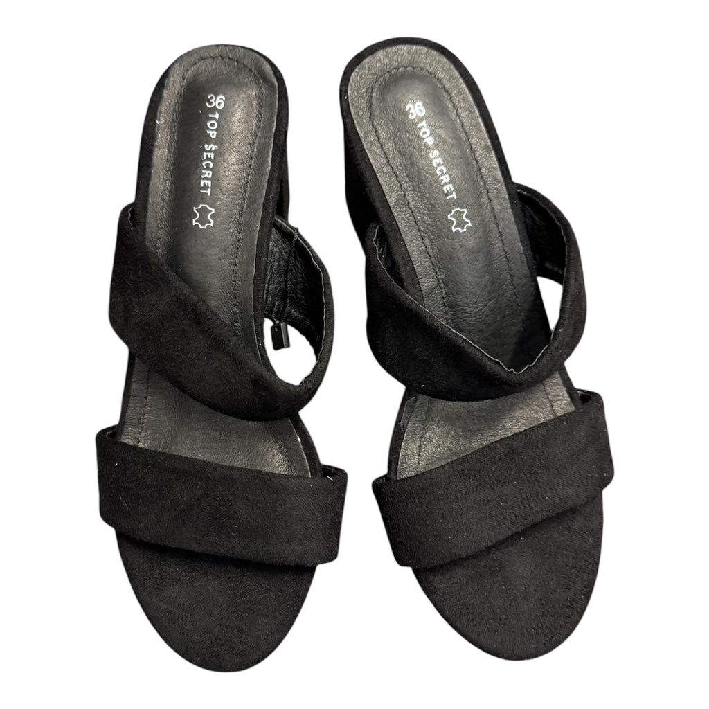 Top Secret black block heel sandals