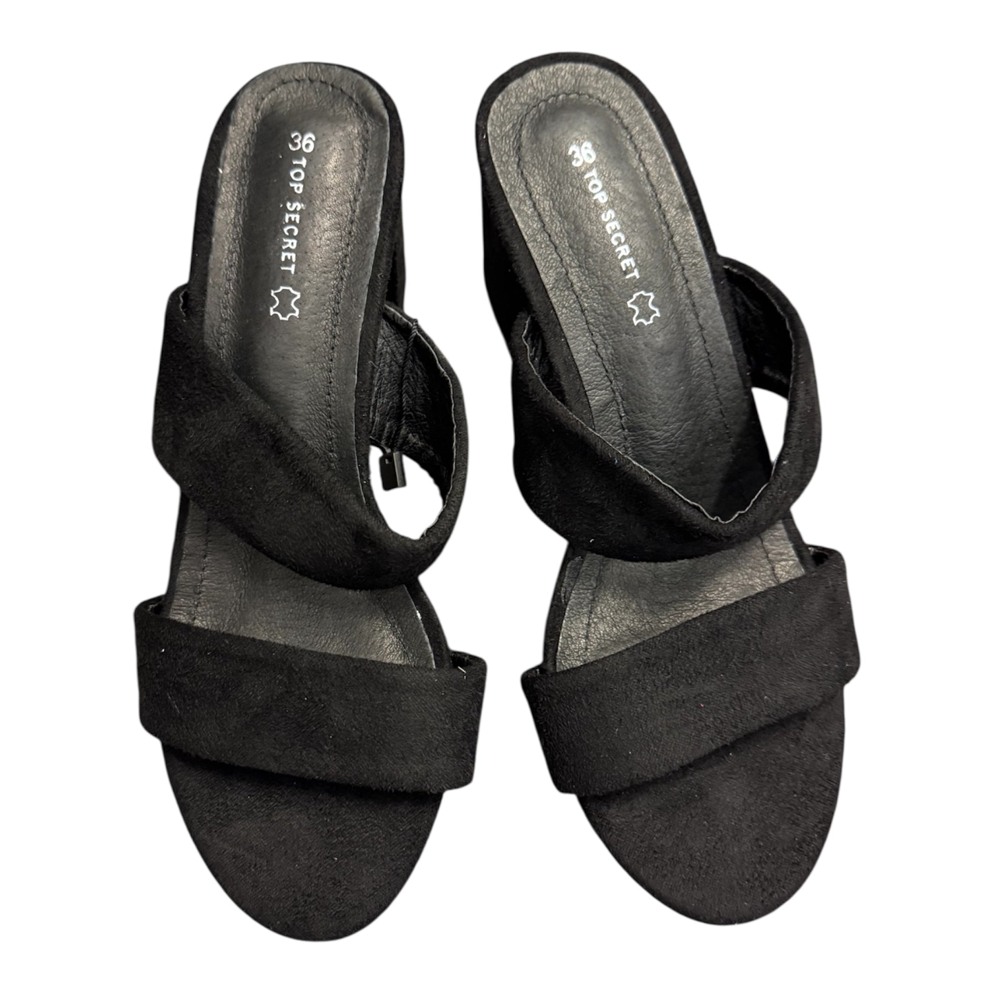 Top Secret black block heel sandals