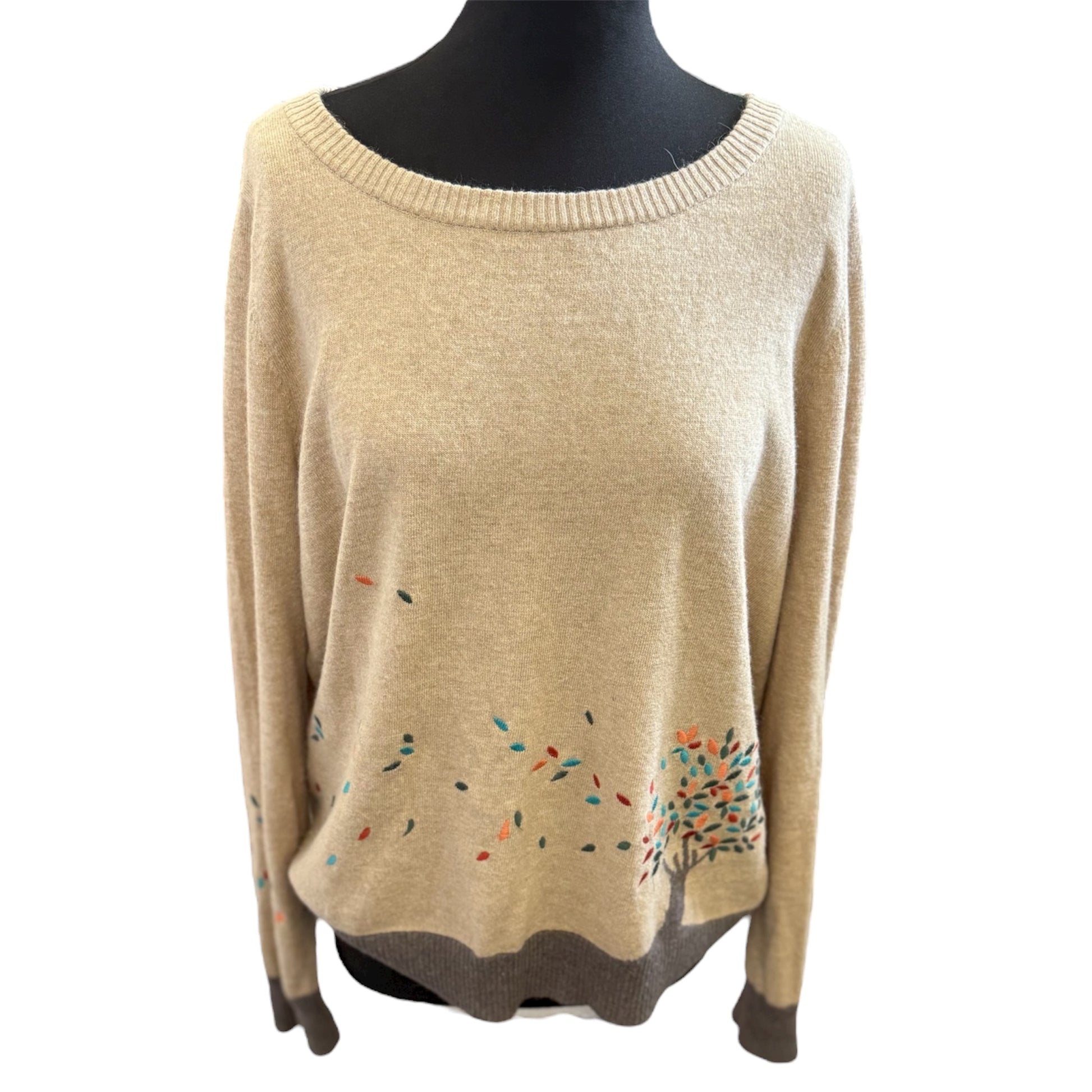 Monsoon beige ribbon back jumper