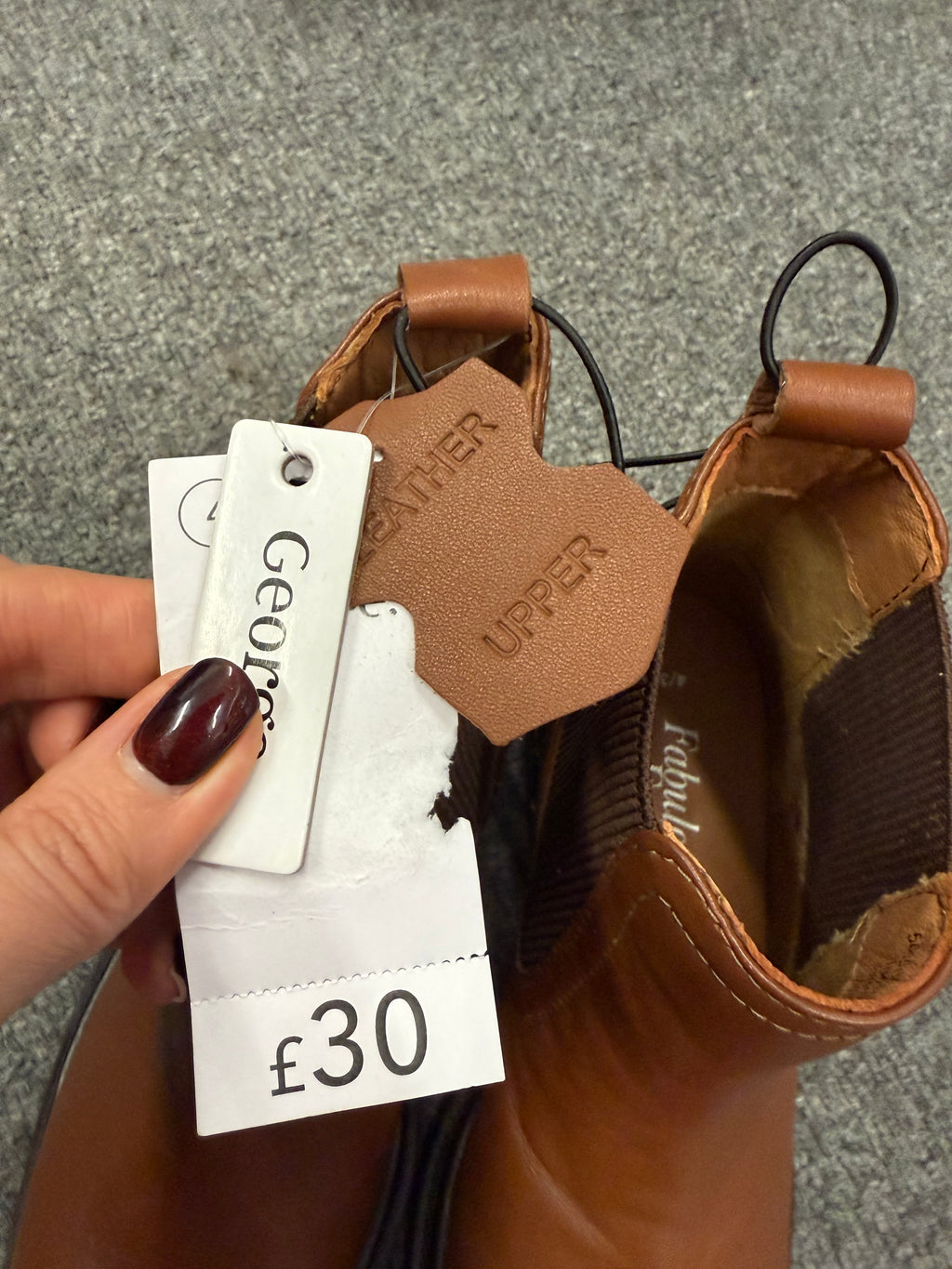 George brown leather ankle boots