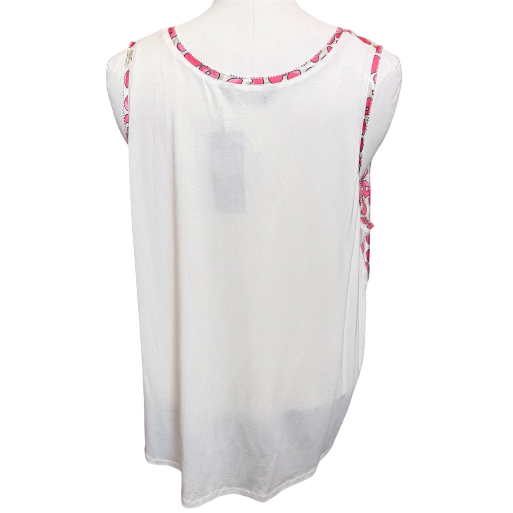 M&S animal print front pink sleeveless top