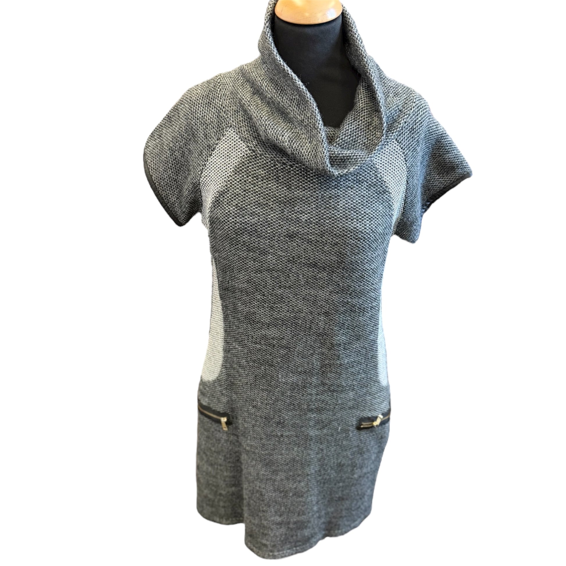 Quiz cowl neck sleeveless knit dress