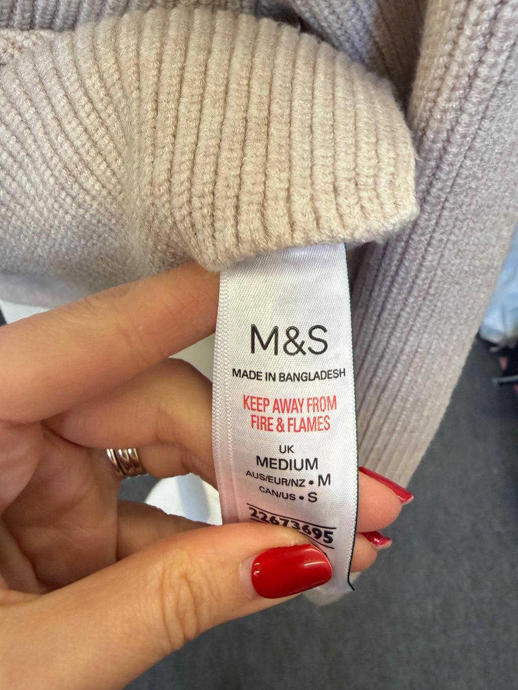 M&S cream knit jumper