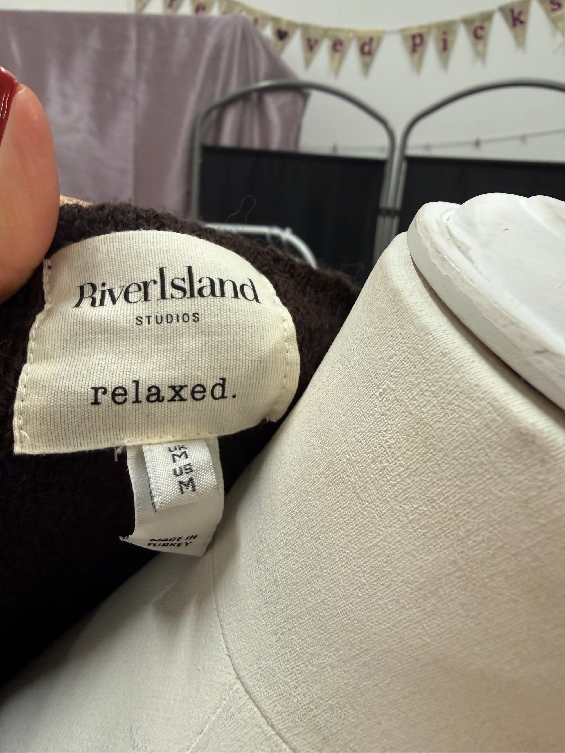 River Island brown button cardigan