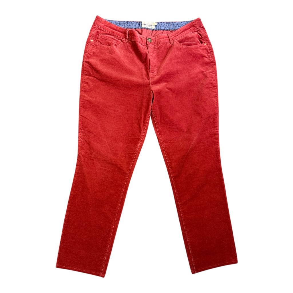 Seasalt red corduroy straight leg trousers