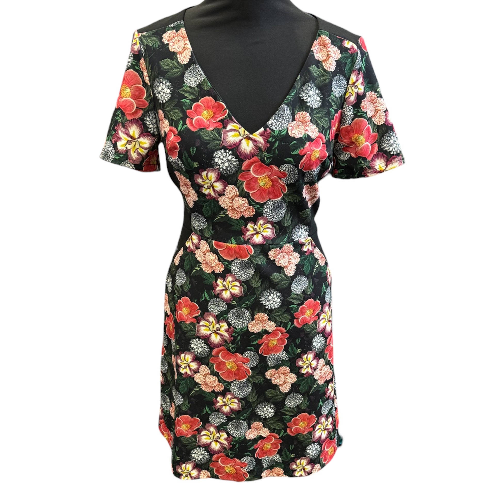 Oasis floral short sleeved mini dress