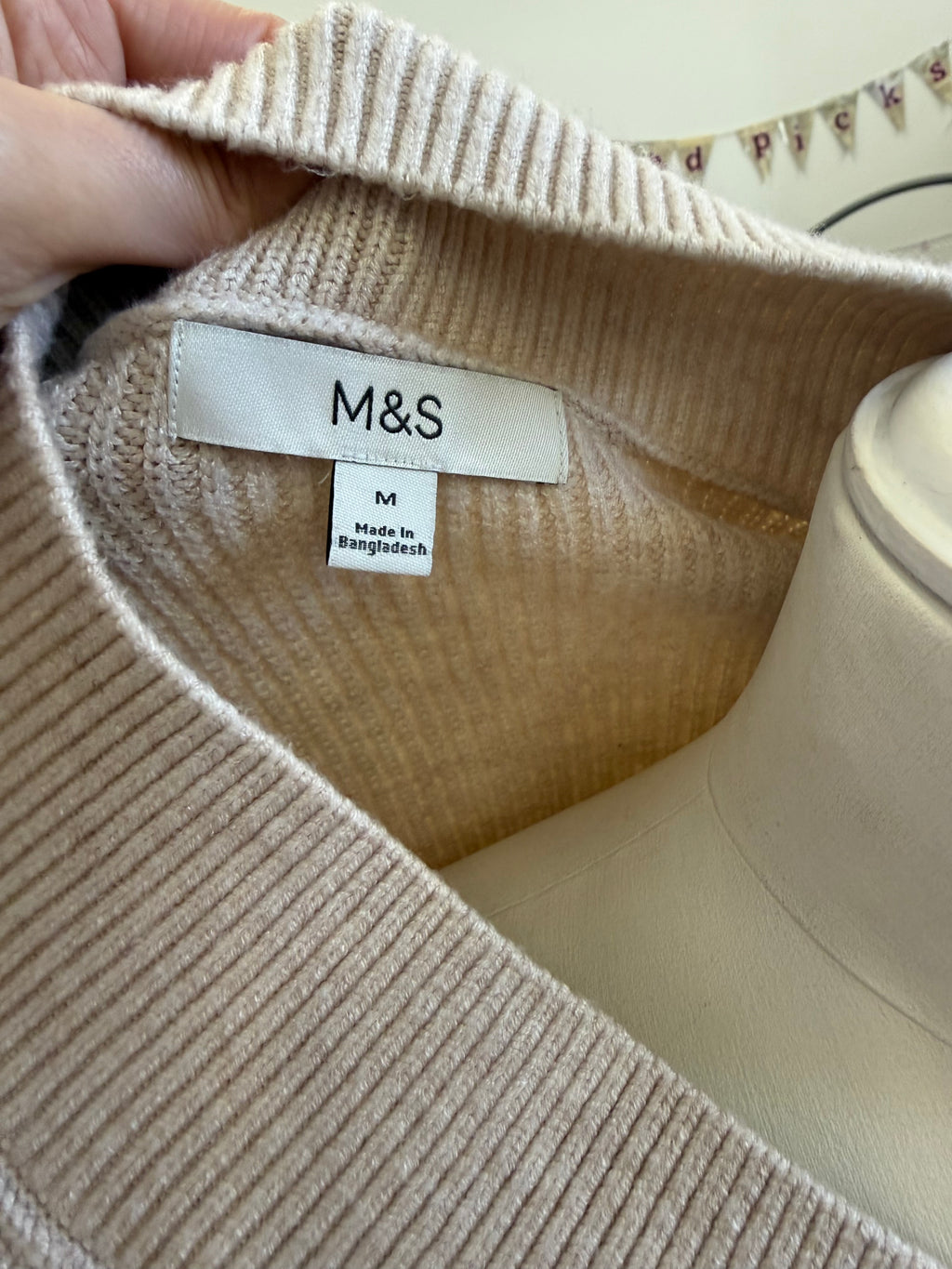 M&S cream knit jumper