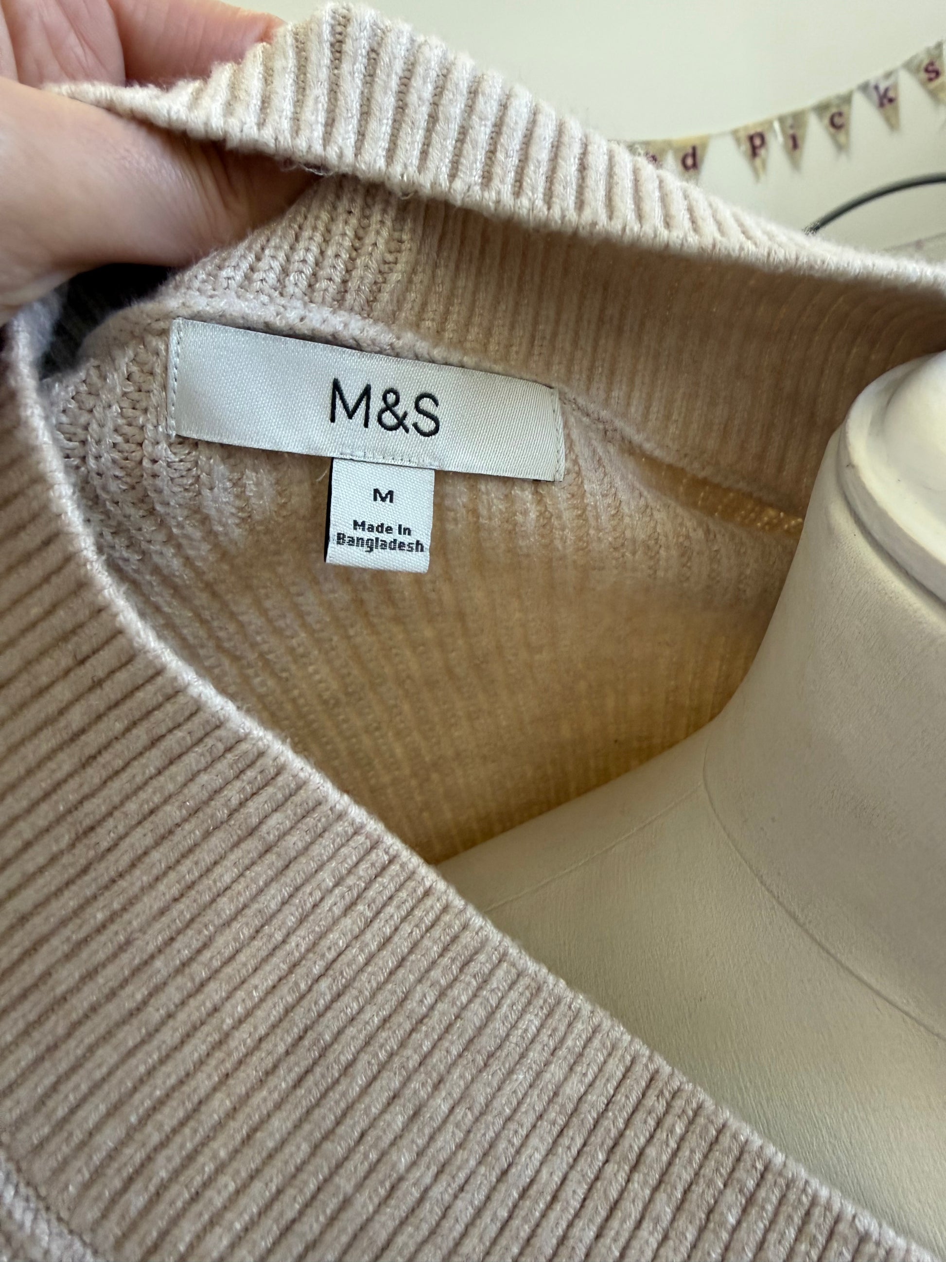 M&S cream knit jumper