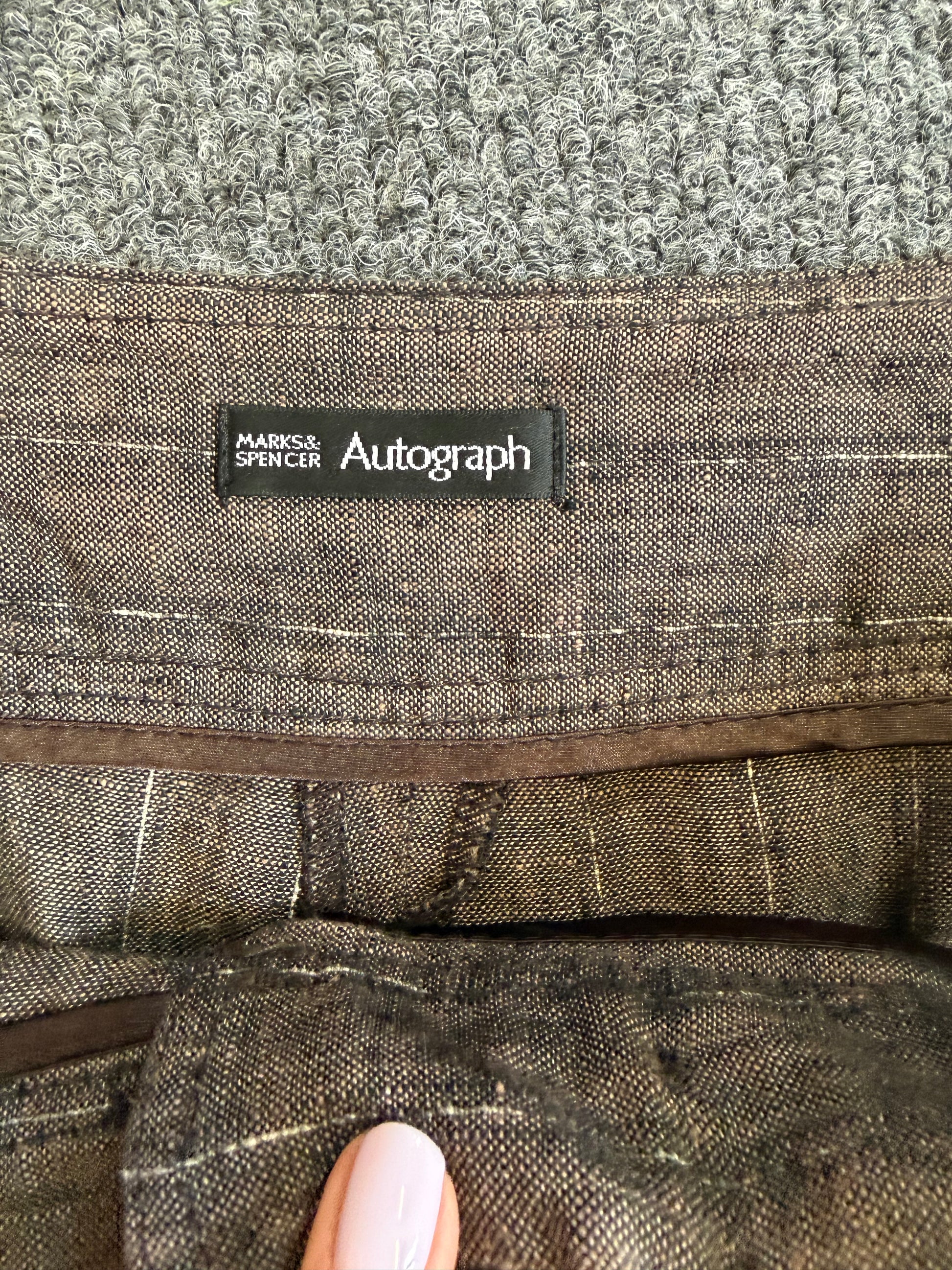 M&S brown wide leg trousers